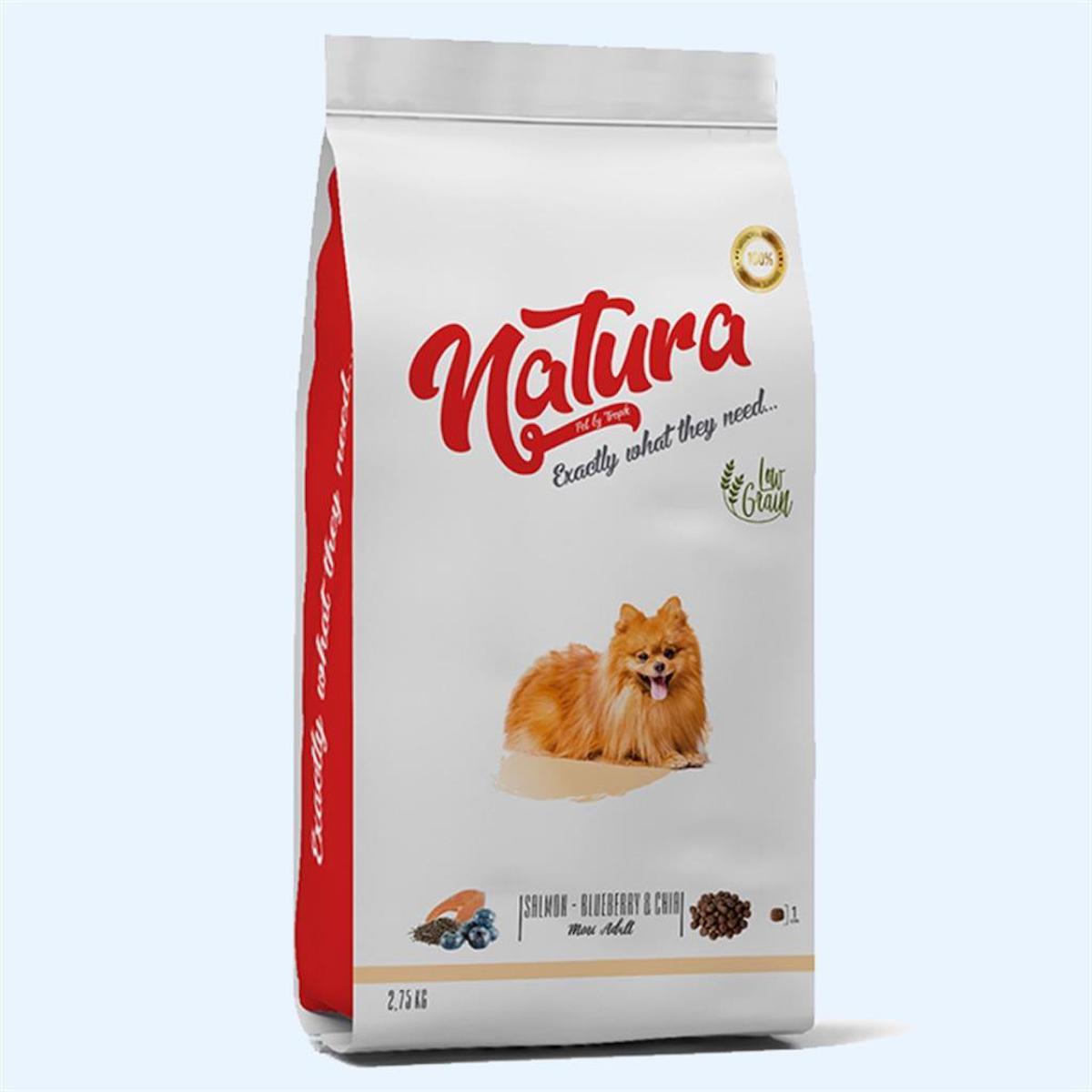 Natura Pet Chia Tohumlu ve Yaban Mersinli Küçük Irk Yetişkin Kuru Köpek Maması 2.75 kg