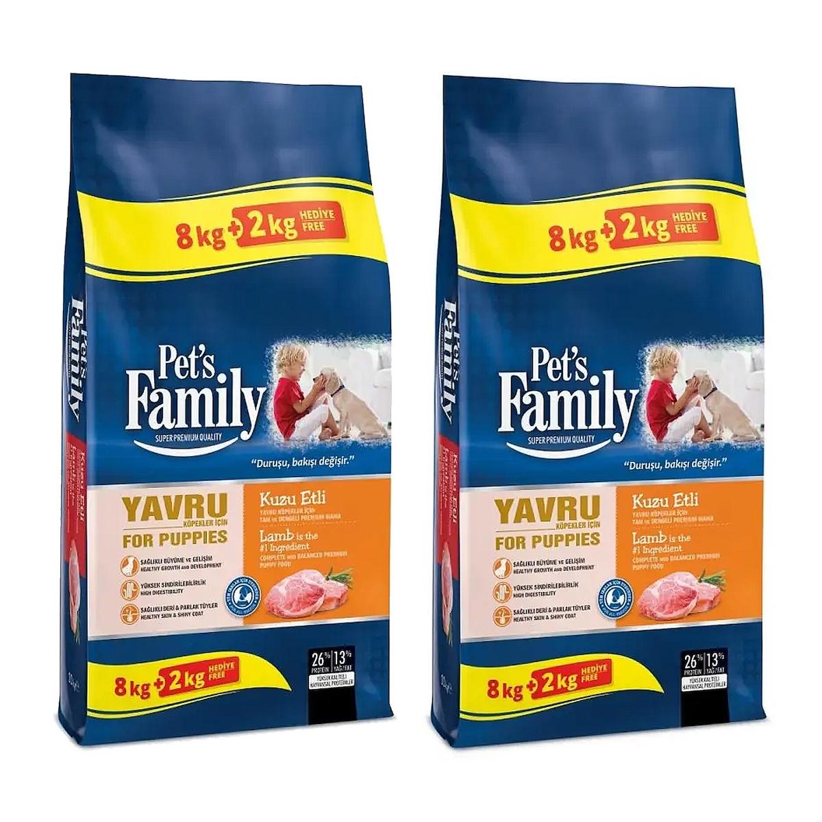 Pets Family Premium Kuzu Etli Tüm Irklar Yetişkin Kuru Köpek Maması 10 kg