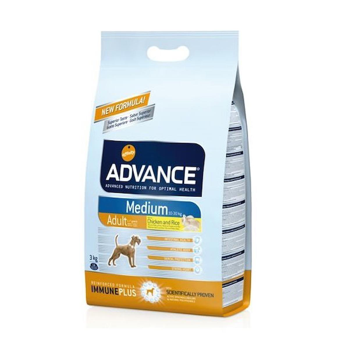 Advance Immune Plus Tavuklu Orta Irk Yetişkin Kuru Köpek Maması 3 kg