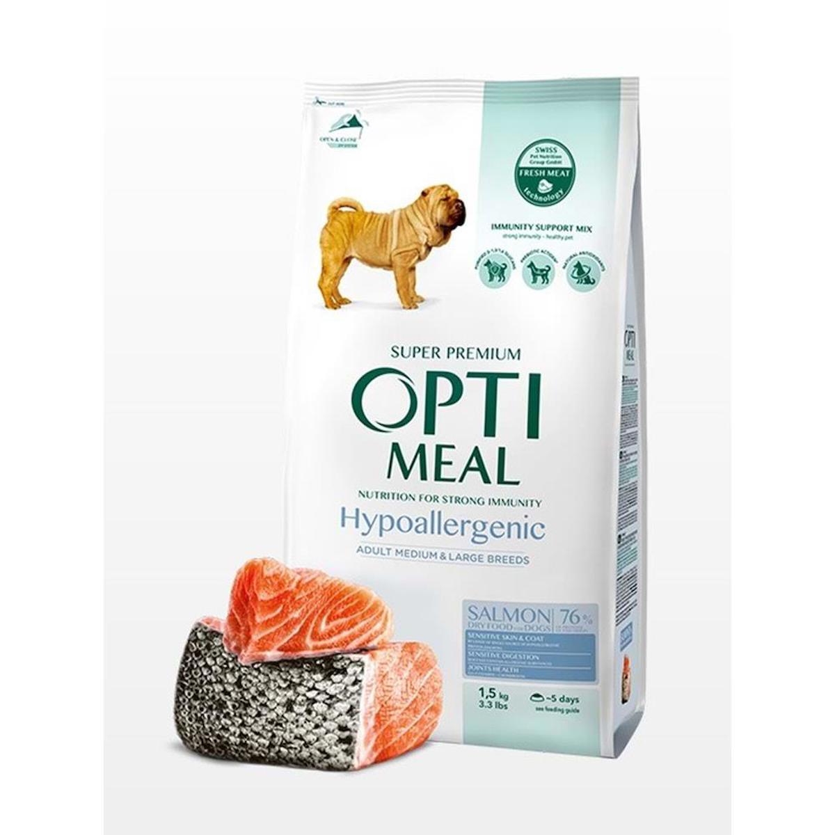 Optimeal Super Premium Somonlu Tüm Irklar Yetişkin Kuru Köpek Maması 1.5 kg