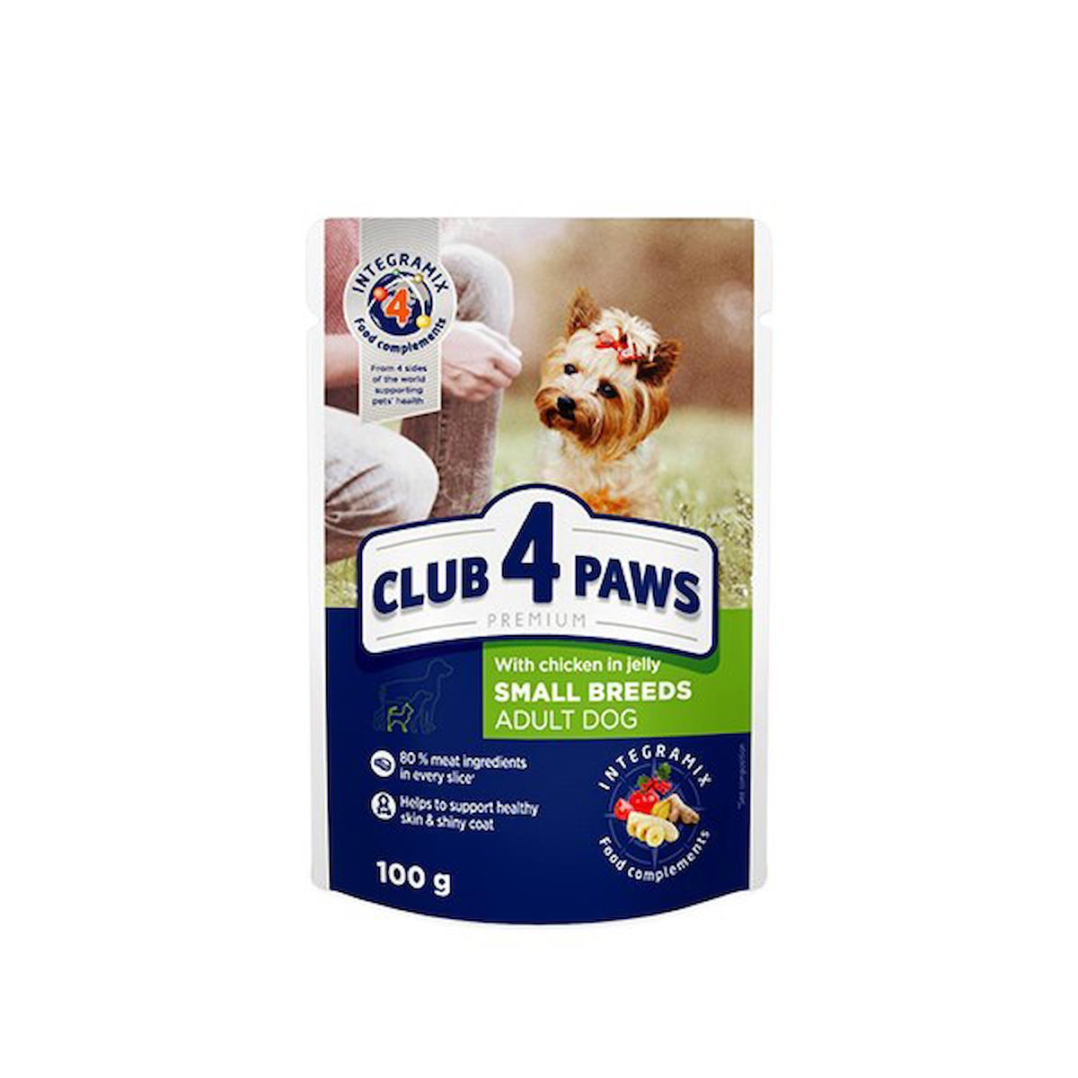 Club4Paws Premium Tavuklu Küçük Irk Yetişkin Kuru Köpek Maması 100 gr