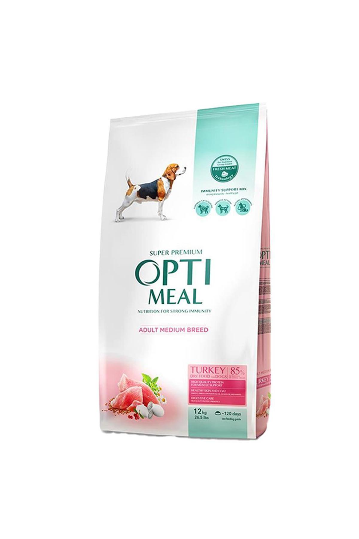 Optimeal Super Premium Hindili Orta Irk Yetişkin Kuru Köpek Maması 12 kg