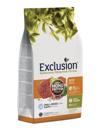 Exclusion Monoprotein Sığır Etli Küçük Irk Yavru Kuru Köpek Maması