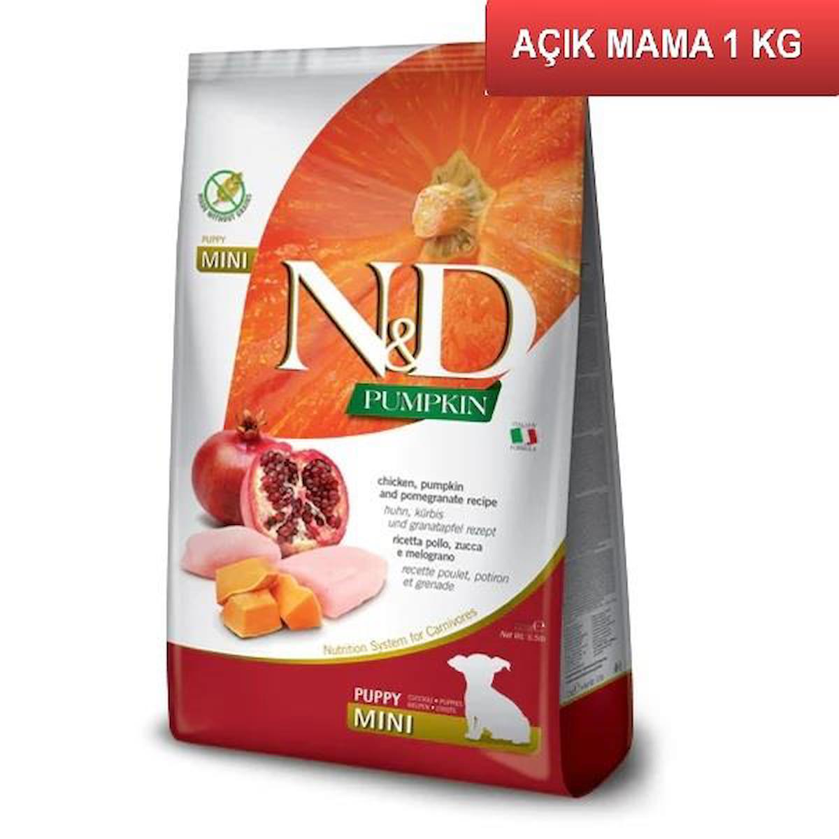 N&D Pumpkin Bal Kabaklı ve Narlı Mini Irk Yavru Kuru Köpek Maması 1 kg
