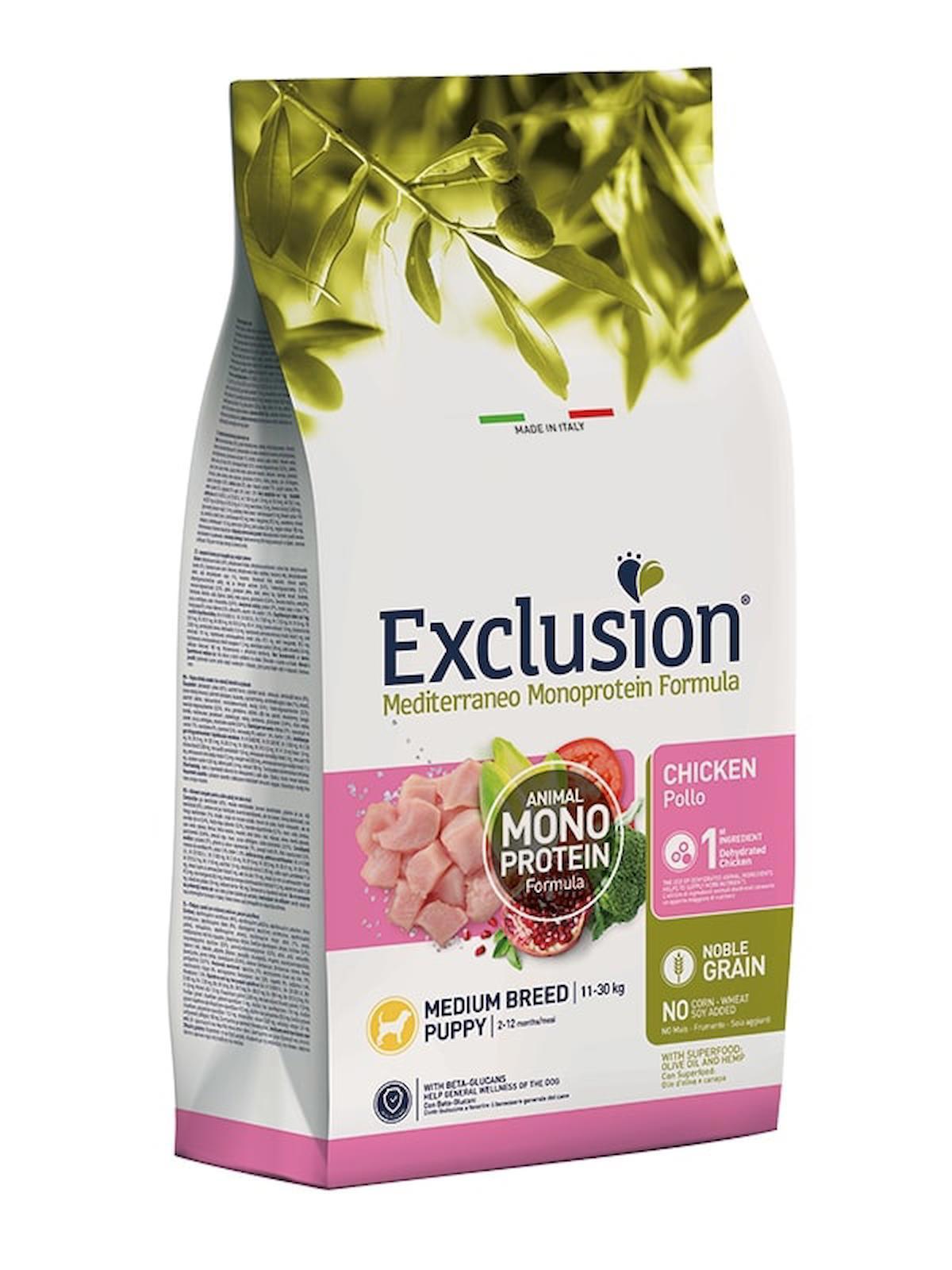 Exclusion Monoprotein Tavuklu Orta Irk Yavru Kuru Köpek Maması