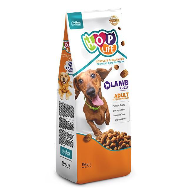 Hop Life Kuzu Etli Tüm Irklar Yetişkin Kuru Köpek Maması 15 kg