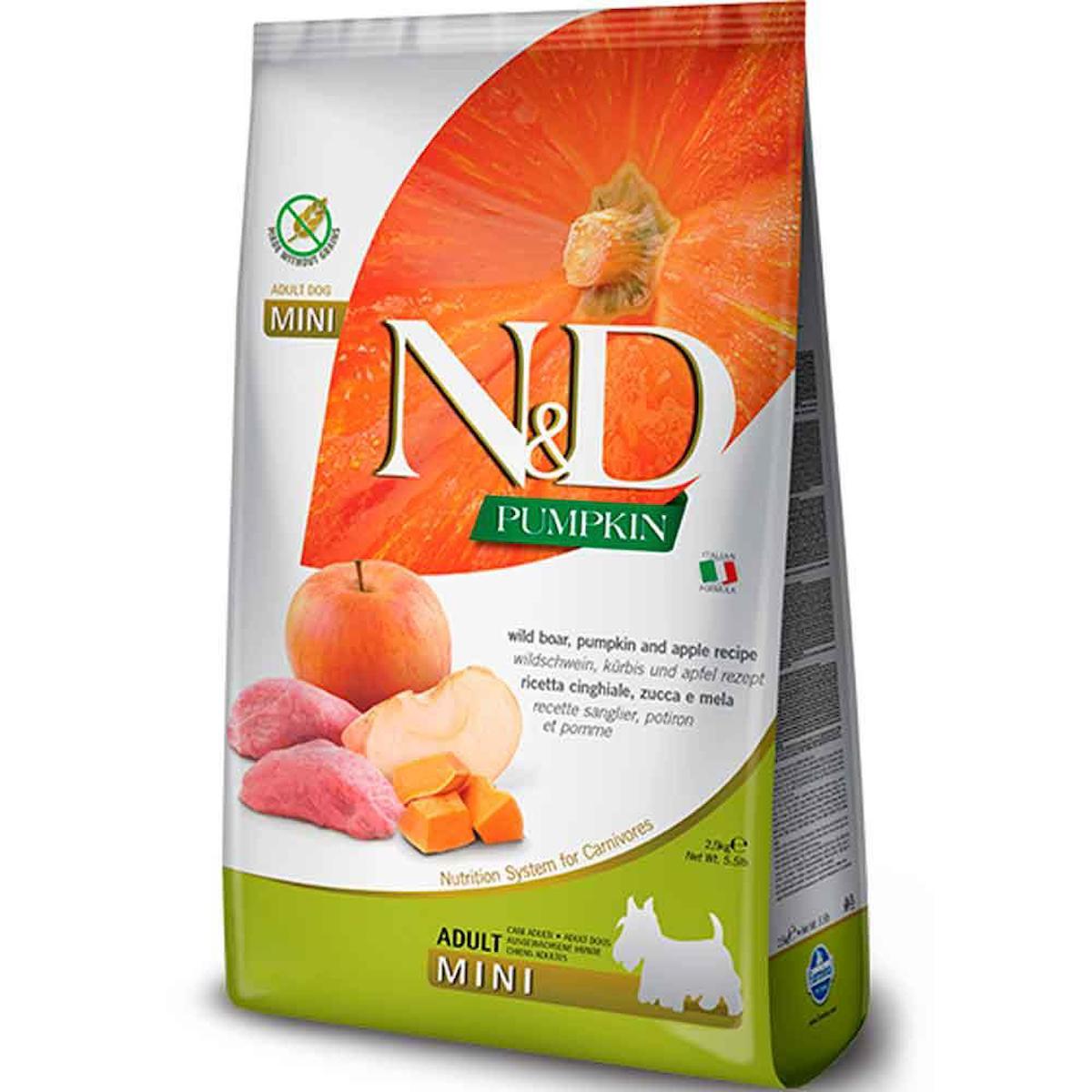 N&D Pumpkin Bal Kabaklı ve Domuz Etli Mini Irk Kuru Köpek Maması 800 gr