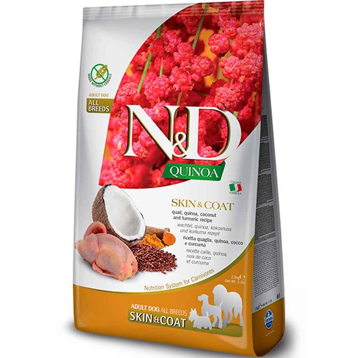 N&D Quinoa Skin & Coat Tüm Irklar Yetişkin Kuru Köpek Maması 800 gr