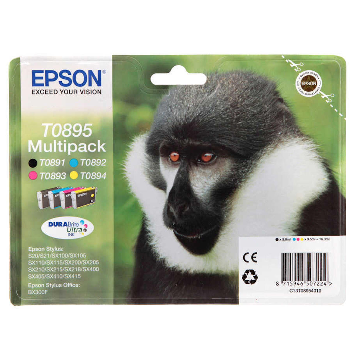 Epson T0895-C13T08954020 Orijinal Renkli Mürekkep Kartuş