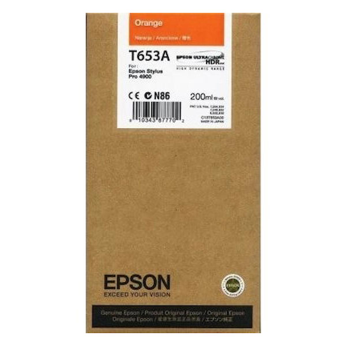 Epson T653A-C13T653A00 Orijinal Turuncu Mürekkep Kartuş
