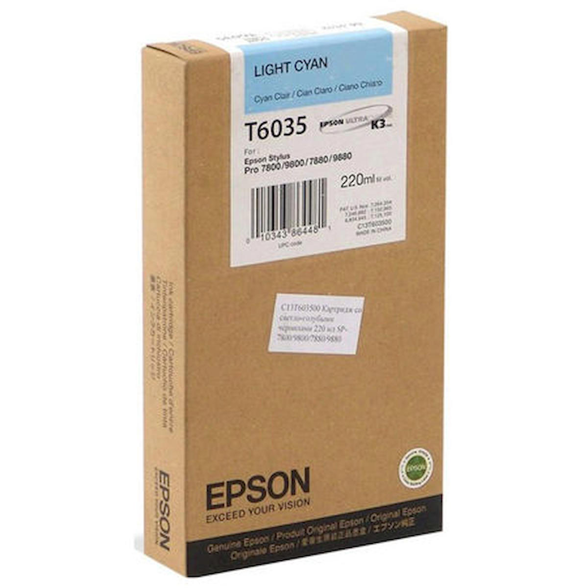 Epson T6035-C13T603500 Orijinal Mavi Mürekkep Kartuş
