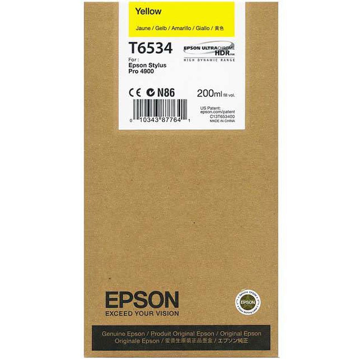 Epson T6534-C13T653400 Orijinal Sarı Mürekkep Kartuş