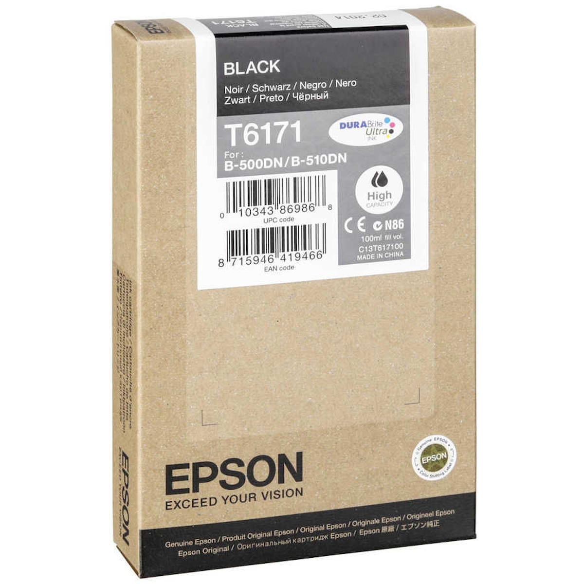 Epson T6171-C13T617100 Orijinal Siyah Mürekkep Kartuş