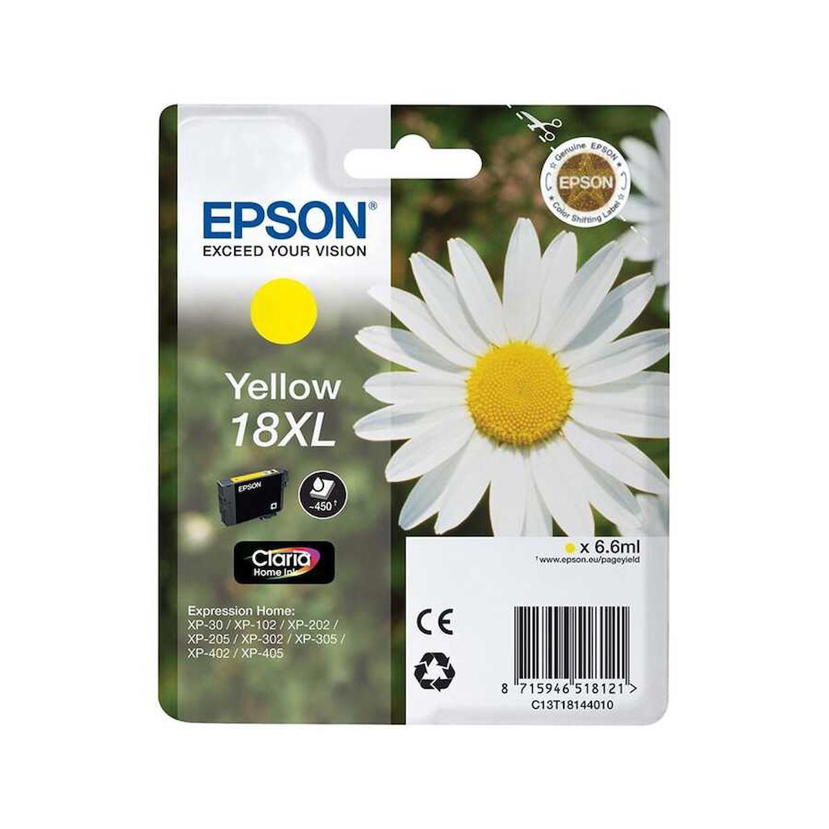 Epson 18XL-T1814-C13T18144020 Orijinal Sarı Mürekkep Kartuş