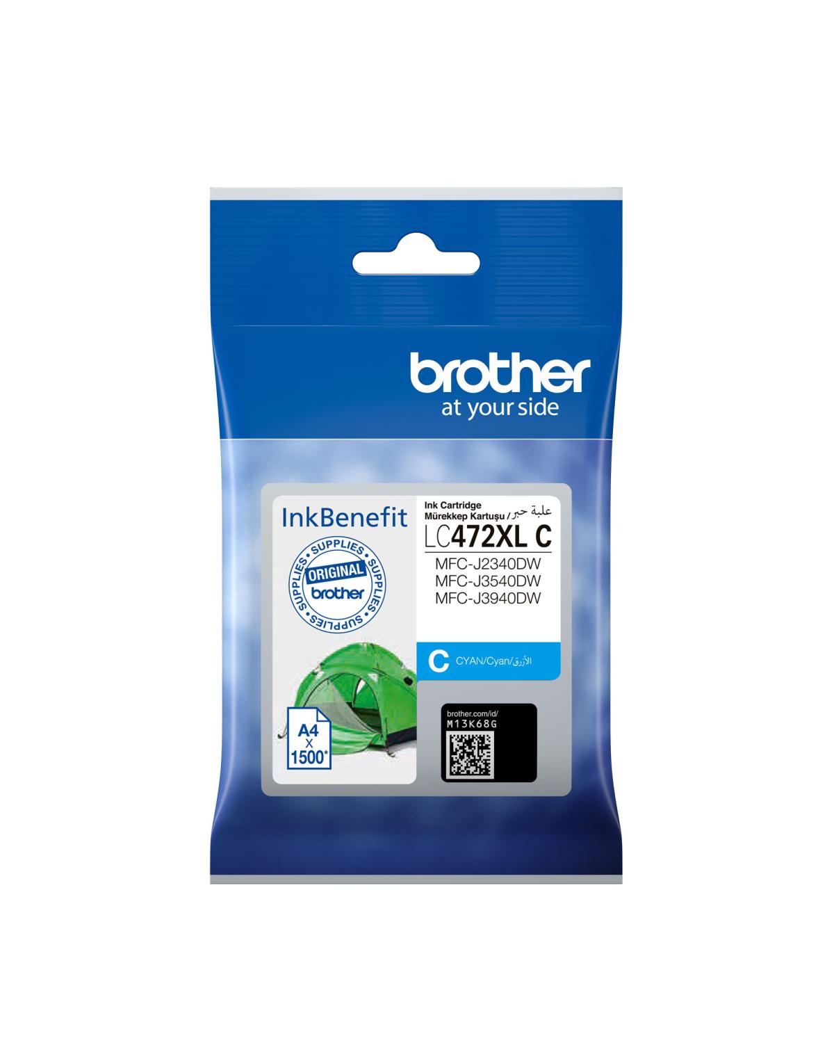 Brother LC472XLC Orijinal Mavi Mürekkep Kartuş