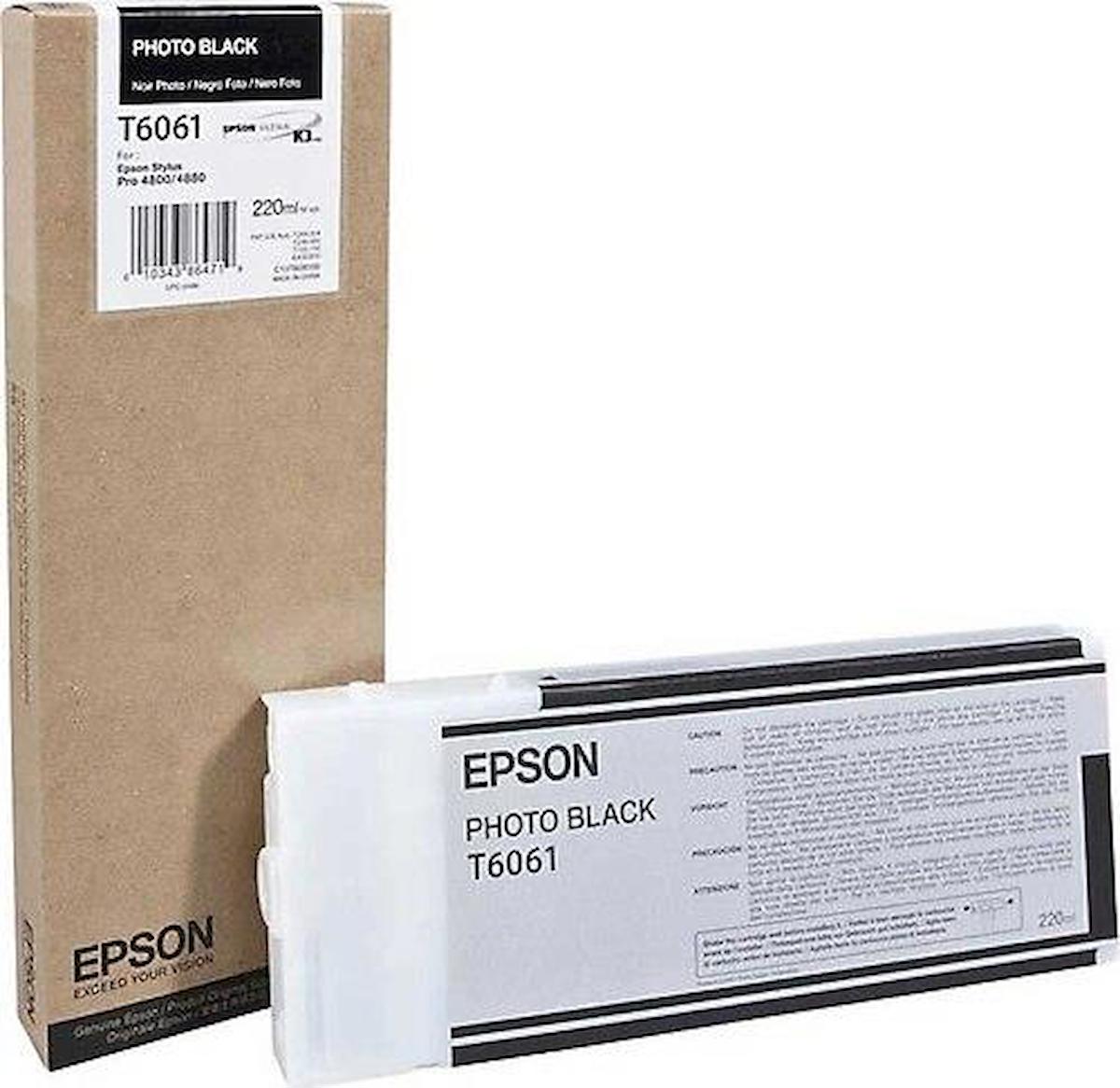 Epson T6061-C13T606100 Orijinal Siyah Mürekkep Kartuş