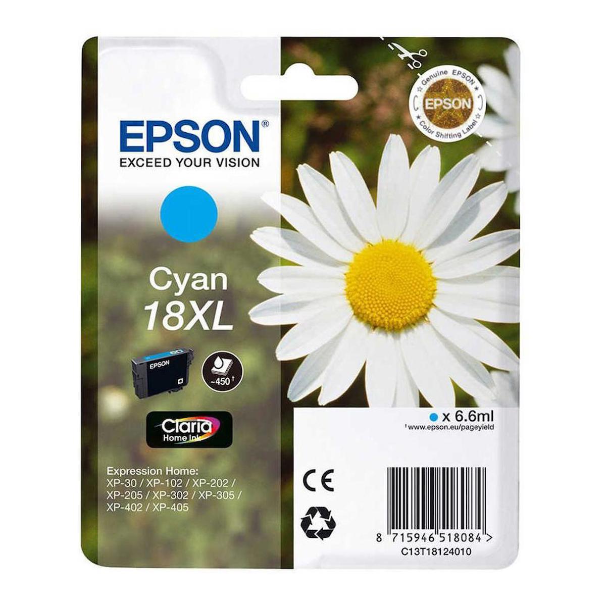 Epson 18XL-T1812-C13T18124020 Orijinal Mavi Mürekkep Kartuş