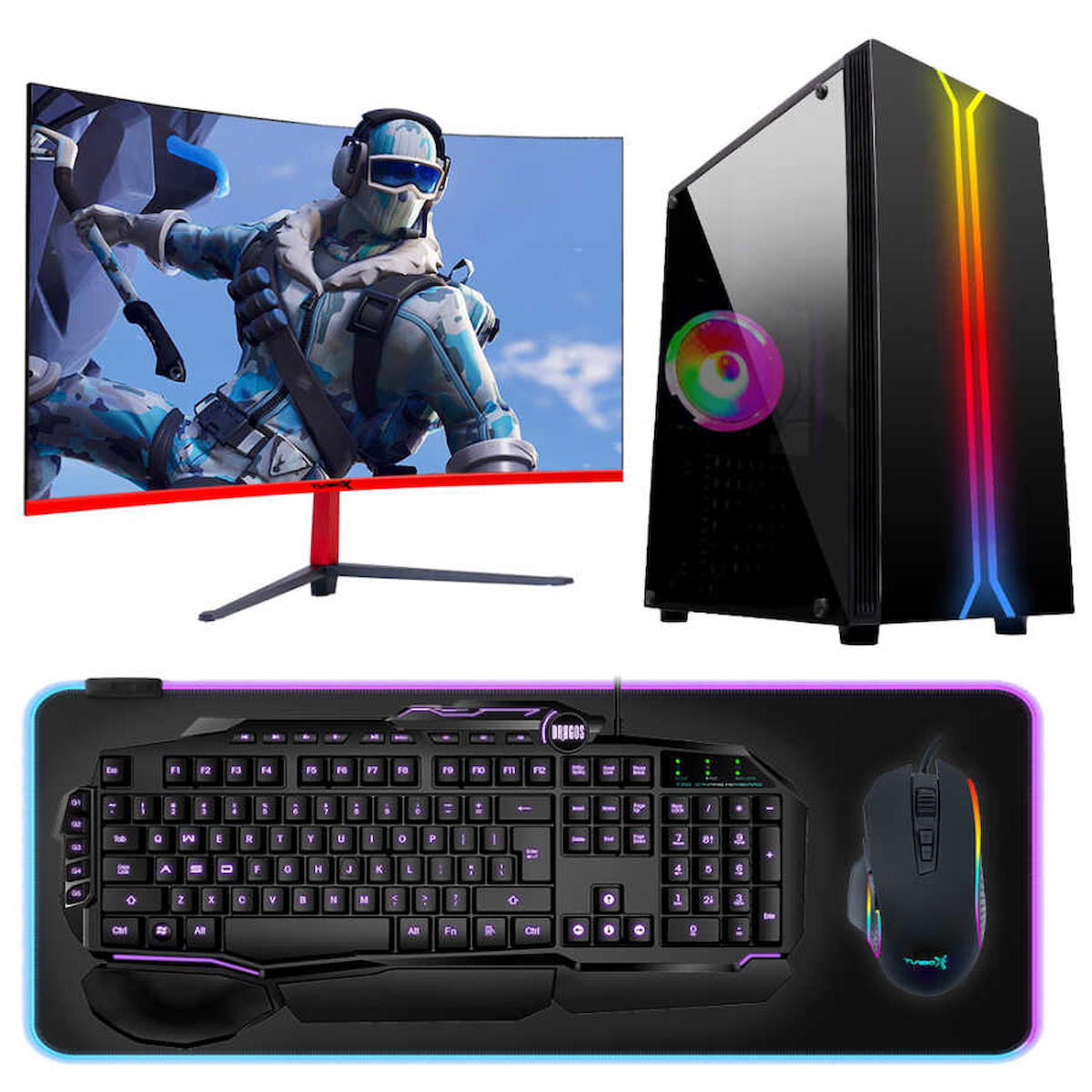 Turbox Tx3973 Harici Radeon R7 240 Ekran Kartlı Intel Core i7 4770 16 GB DDR3 512 GB SSD 27 inç FULL HD FreeDos Masaüstü Oyuncu Bilgisayarı
