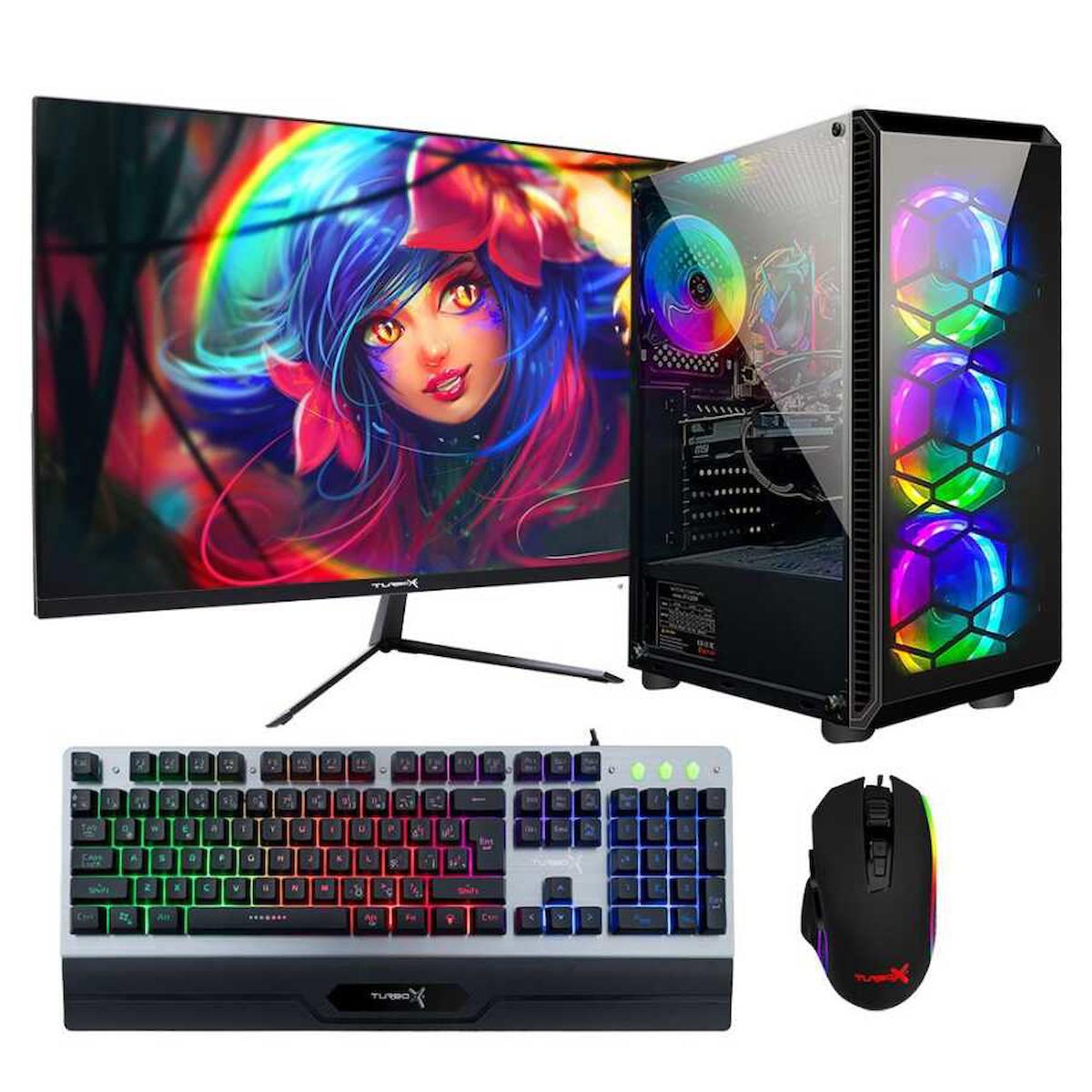 Turbox Tx968 Harici Radeon R7 240 Ekran Kartlı Intel Core i5 3470 16 GB DDR3 256 GB SSD 23.6 inç FULL HD FreeDos Masaüstü Oyuncu Bilgisayarı