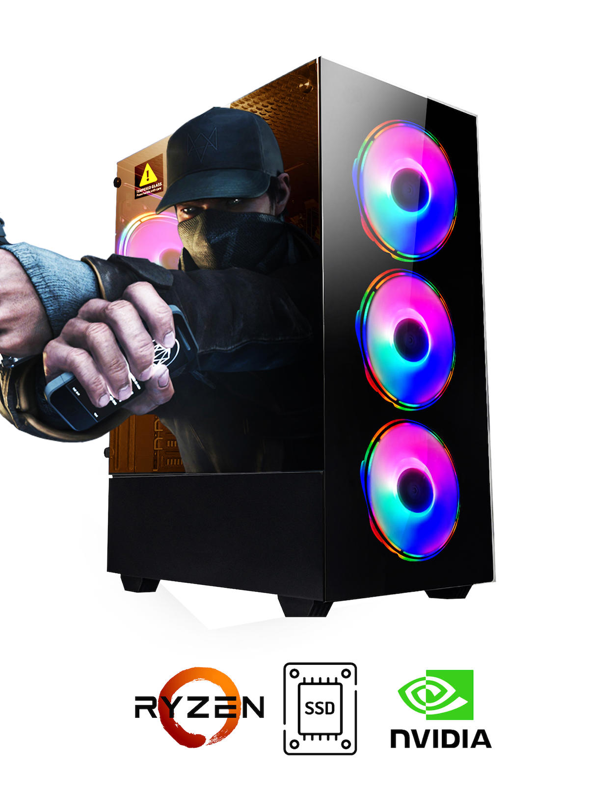Ramtech Gaming RG174 Harici GeForce RTX 3050 Ekran Kartlı AMD Ryzen 5500 16 GB DDR4 512 GB SSD FreeDos Masaüstü Oyuncu Bilgisayarı