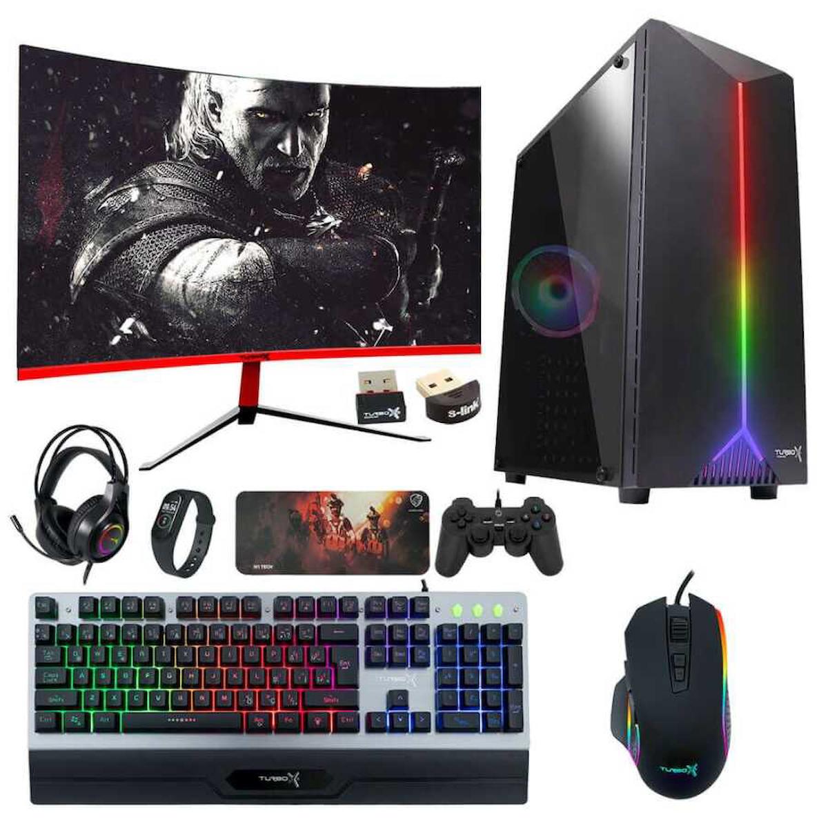 Turbox Tx2844 Harici GeForce GT 740 Ekran Kartlı Intel Core i5 2400 8 GB DDR3 256 GB SSD 23.6 inç FULL HD FreeDos Masaüstü Oyuncu Bilgisayarı
