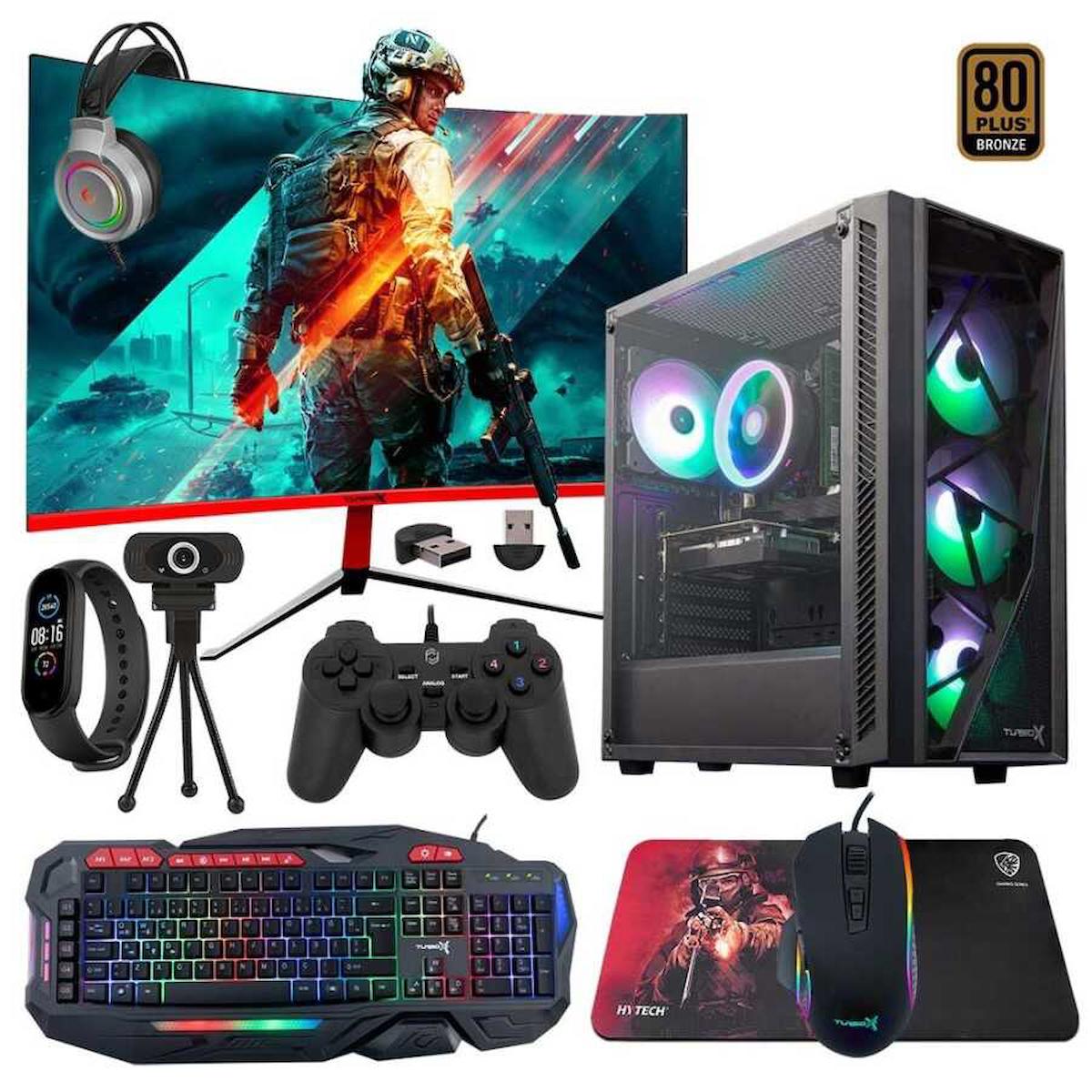Turbox Tx1241 Harici GeForce GT 740 Ekran Kartlı Intel Core i5 4440 16 GB DDR3 256 GB SSD 23.6 inç FULL HD FreeDos Masaüstü Oyuncu Bilgisayarı