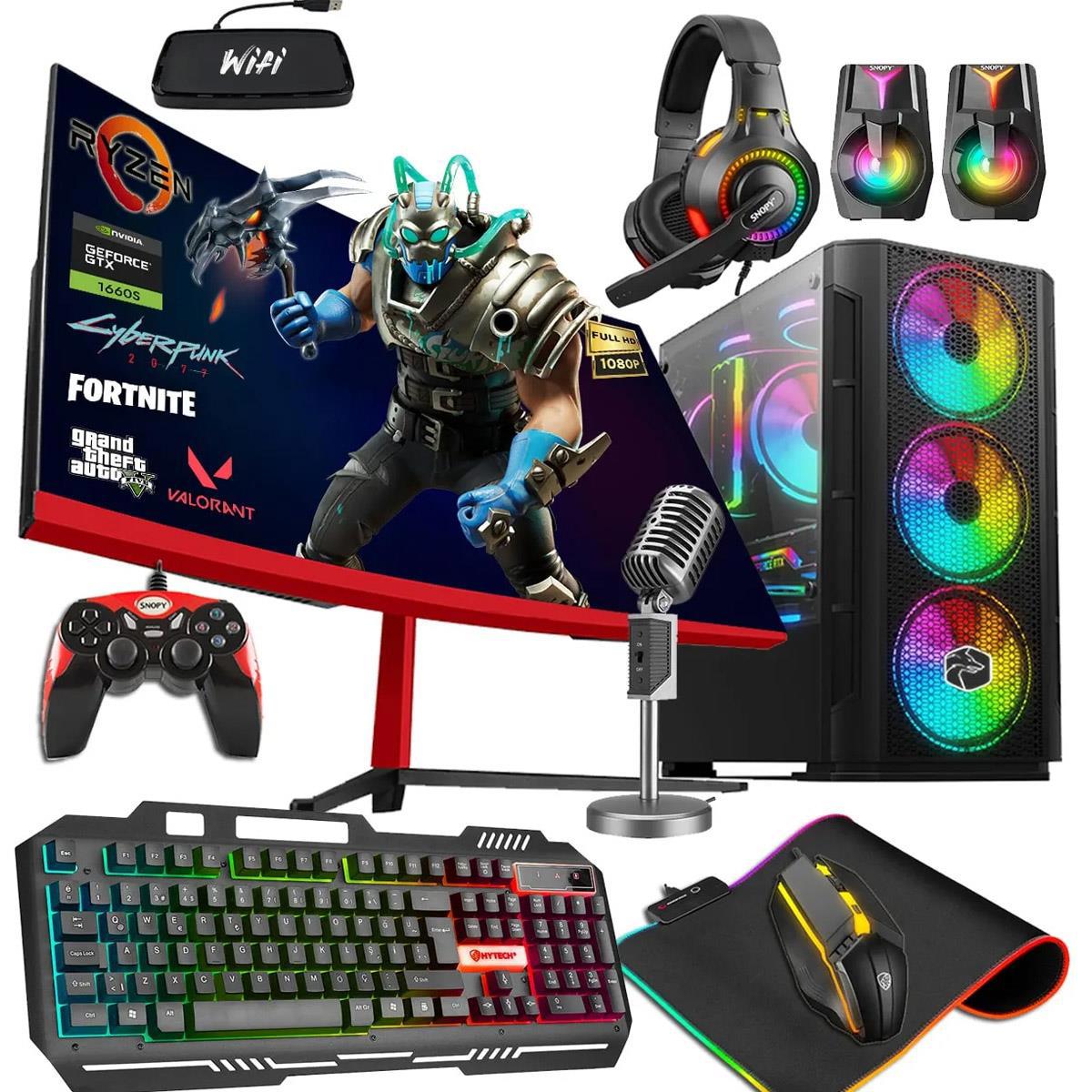 Zeiron Ptx90 Harici GeForce GTX 1660 Super Ekran Kartlı AMD Ryzen 3600 32 GB DDR4 512 GB SSD 27 inç FULL HD FreeDos Masaüstü Oyuncu Bilgisayarı