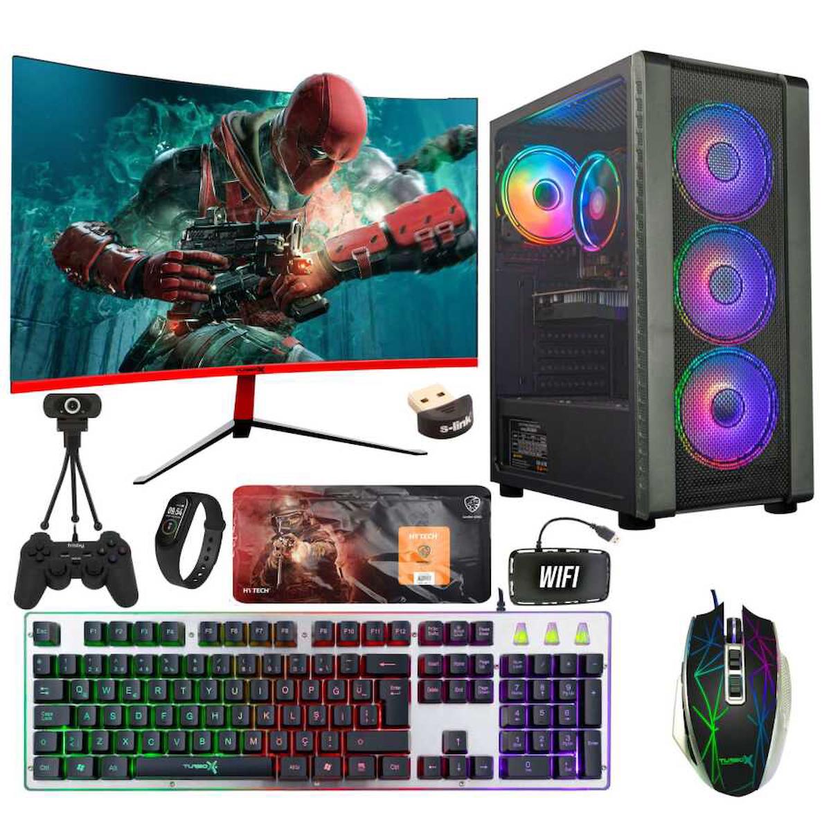 Turbox Tx1321 Harici GeForce GT 740 Ekran Kartlı Intel Core i5 3470 16 GB DDR3 256 GB SSD 23.6 inç FULL HD FreeDos Masaüstü Oyuncu Bilgisayarı