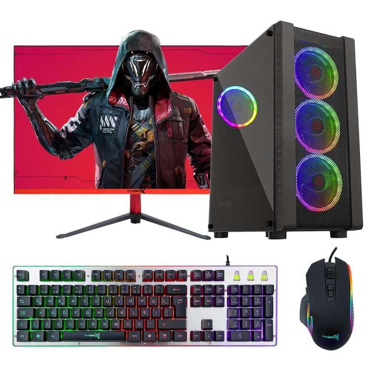 Turbox Tx1531 Harici GeForce GT 730 Ekran Kartlı Intel Core i5 3470 16 GB DDR3 256 GB SSD 27 inç FULL HD FreeDos Masaüstü Oyuncu Bilgisayarı