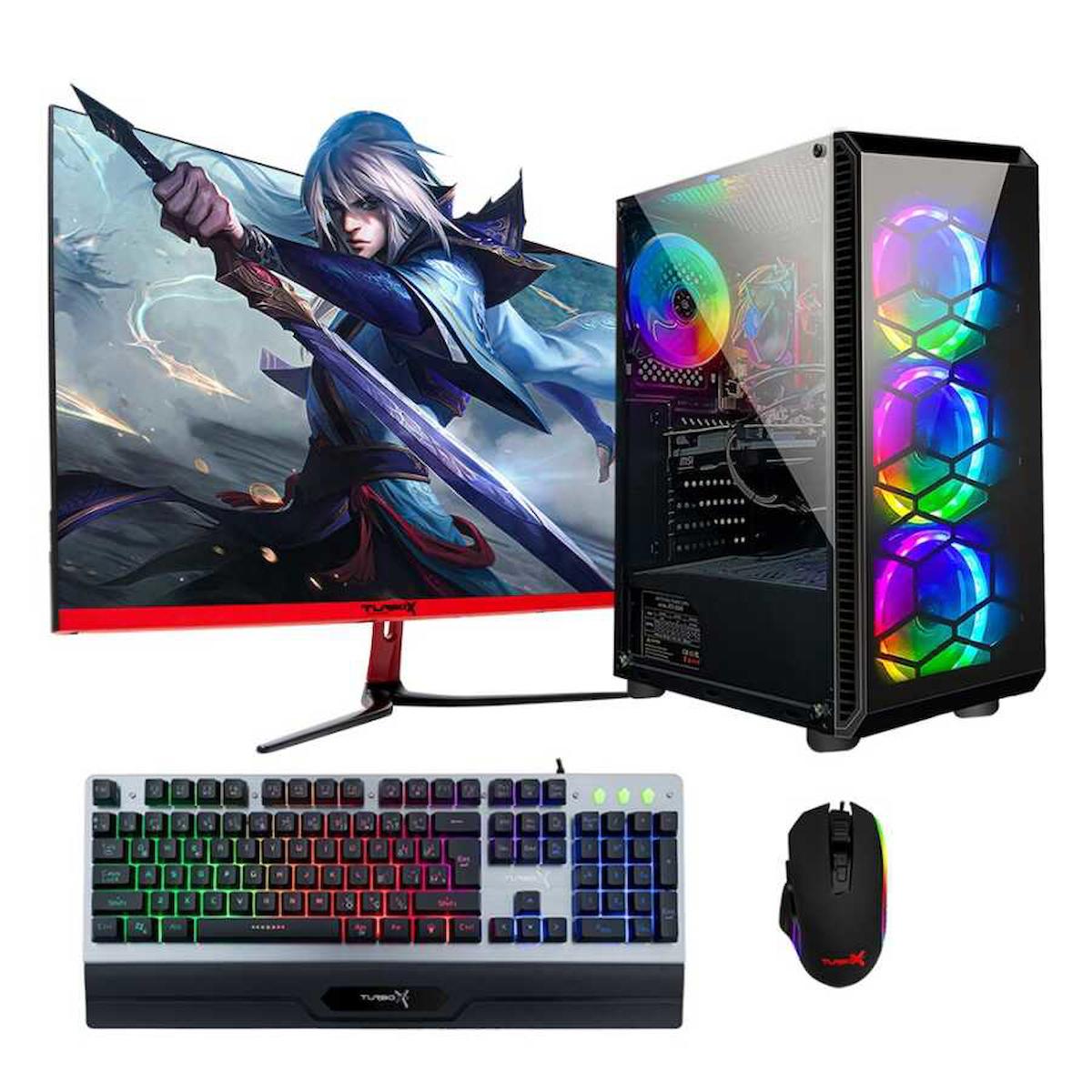 Turbox Tx971 Harici Radeon R7 240 Ekran Kartlı Intel Core i5 3470 8 GB DDR3 256 GB SSD 27 inç FULL HD FreeDos Masaüstü Oyuncu Bilgisayarı