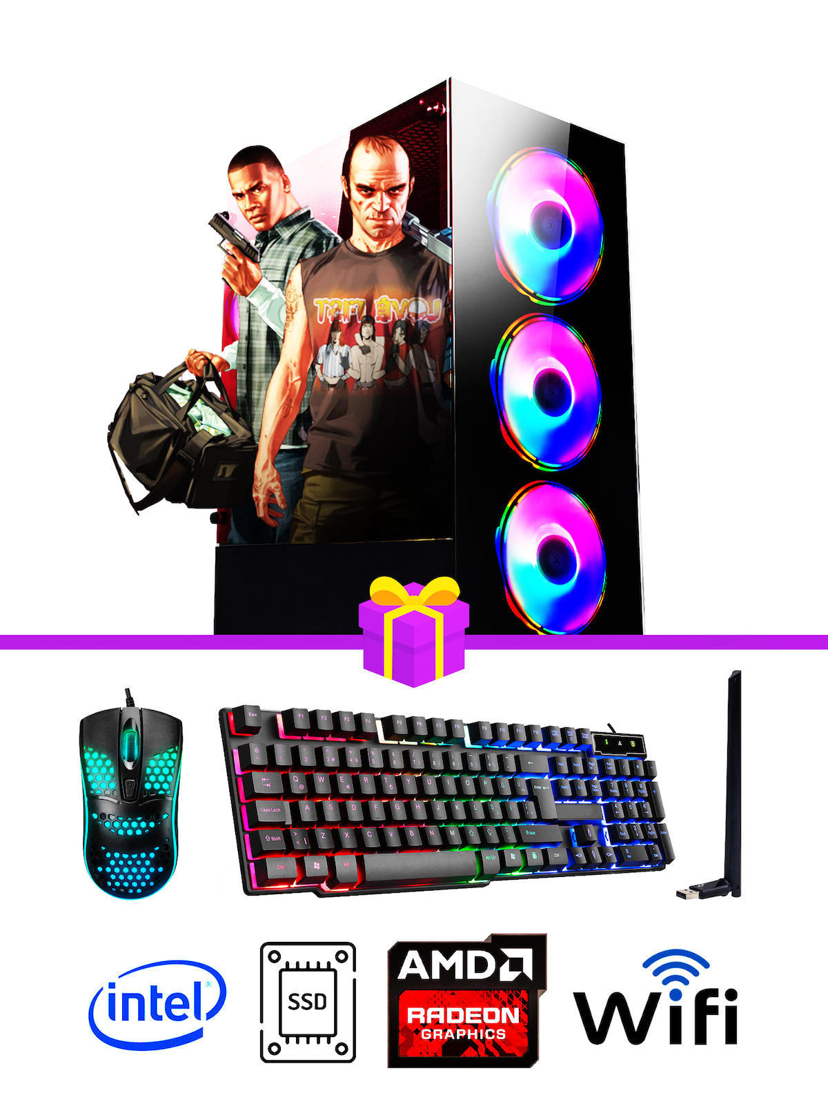 Ramtech Full Force FF427 Harici Radeon RX 580 Ekran Kartlı Intel Core i7-10700F 32 GB DDR4 256 GB SSD FreeDos Masaüstü Oyuncu Bilgisayarı