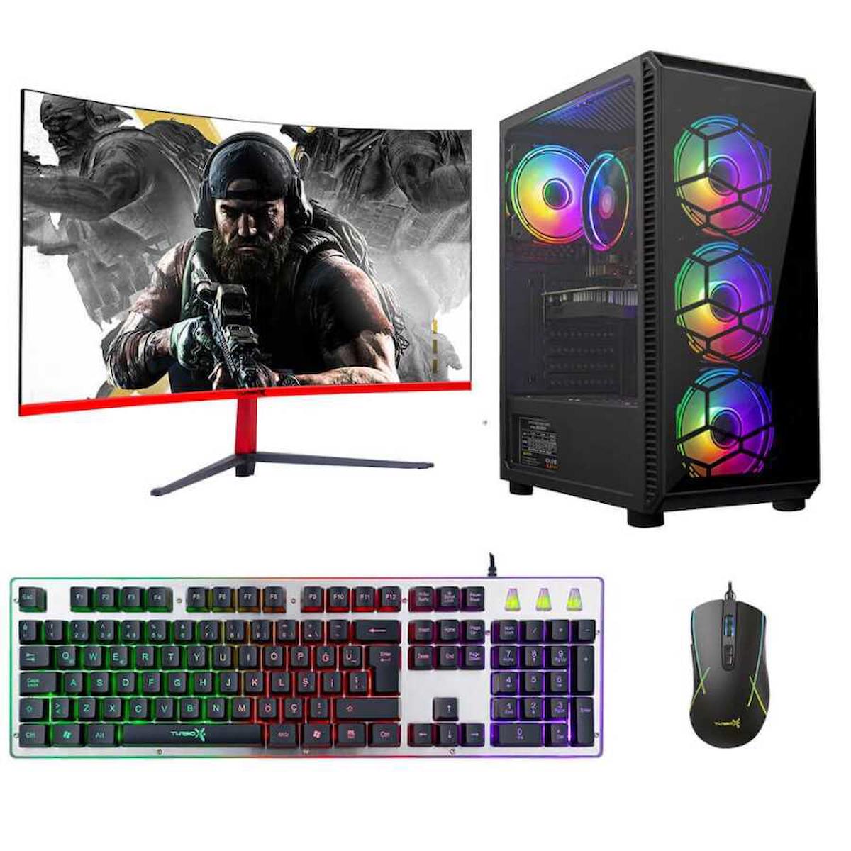 Turbox Tx3688 Harici GeForce GT 740 Ekran Kartlı Intel Core i7 3770 16 GB DDR3 512 GB SSD 27 inç FULL HD FreeDos Masaüstü Oyuncu Bilgisayarı