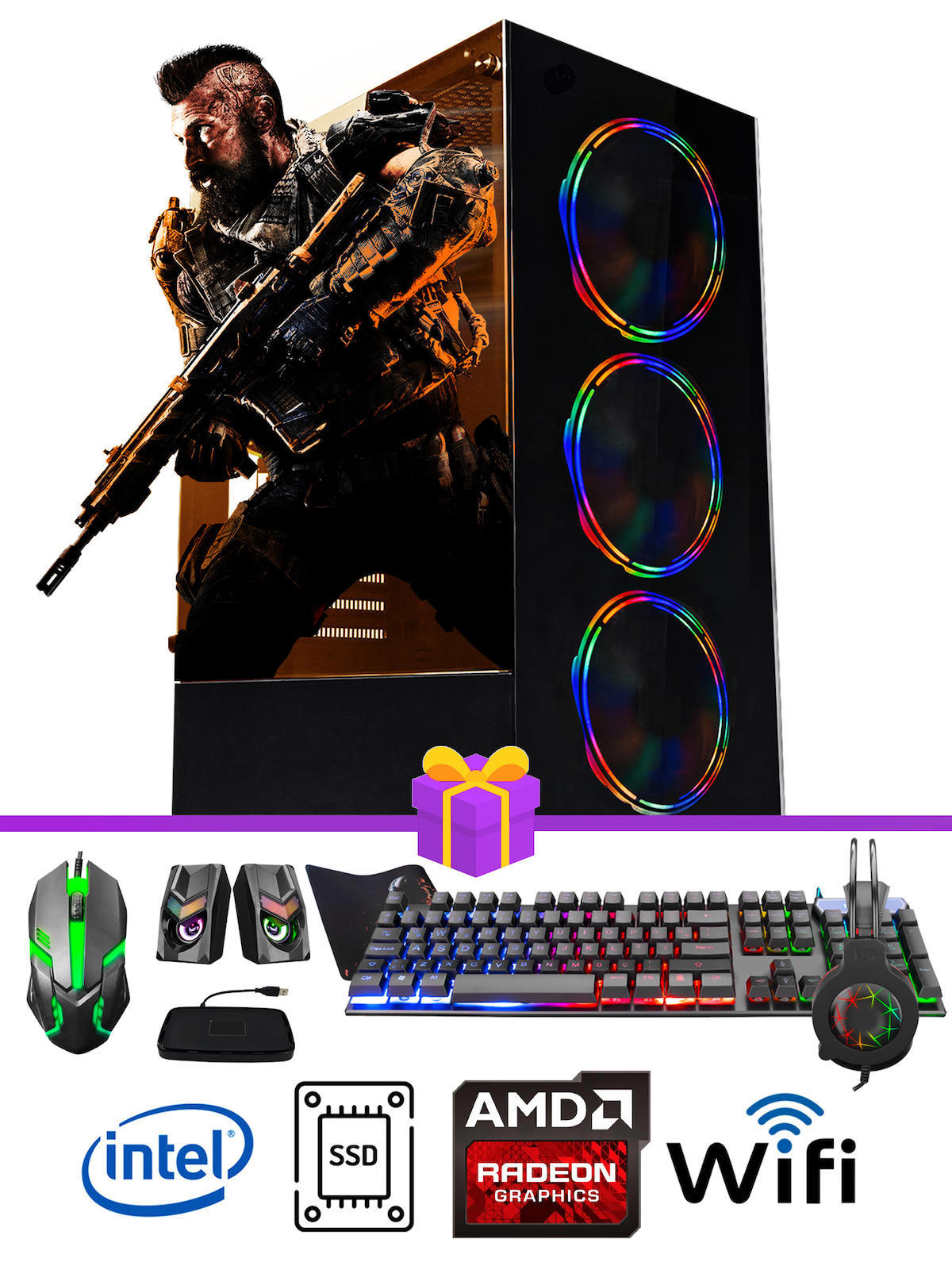 Ramtech Full Force FF108 Harici Radeon RX 550 Ekran Kartlı Intel Xeon X5670 32 GB DDR3 256 GB SSD FreeDos Masaüstü Oyuncu Bilgisayarı