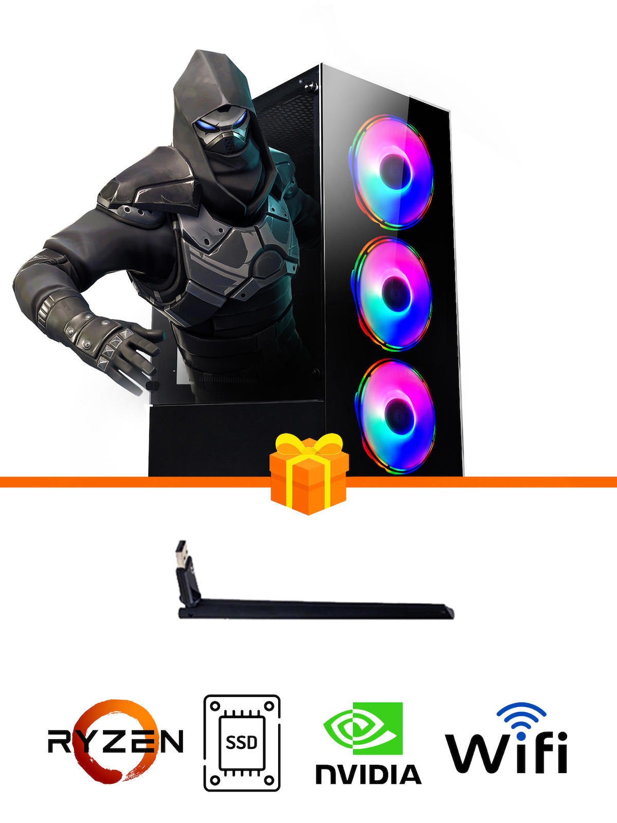 Ramtech Gaming RG505-005 Harici GeForce GT 740 Ekran Kartlı AMD Ryzen 5500 16 GB DDR4 512 GB SSD FreeDos Masaüstü Oyuncu Bilgisayarı