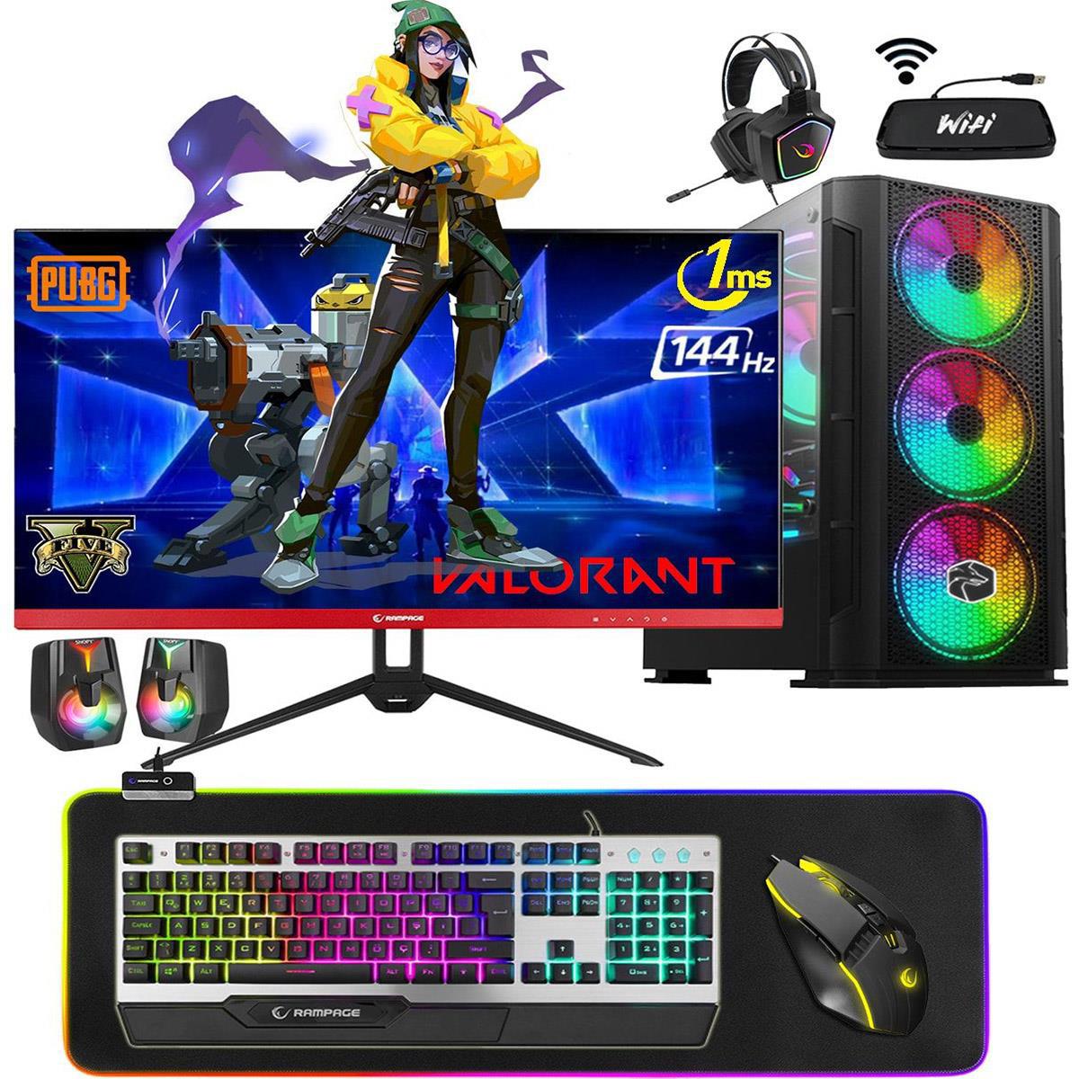 Zeiron Vega S40 Harici GeForce GTX 1660 Super Ekran Kartlı Intel Core i5 3470 16 GB DDR3 128 GB SSD 24 inç FULL HD FreeDos Masaüstü Oyuncu Bilgisayarı