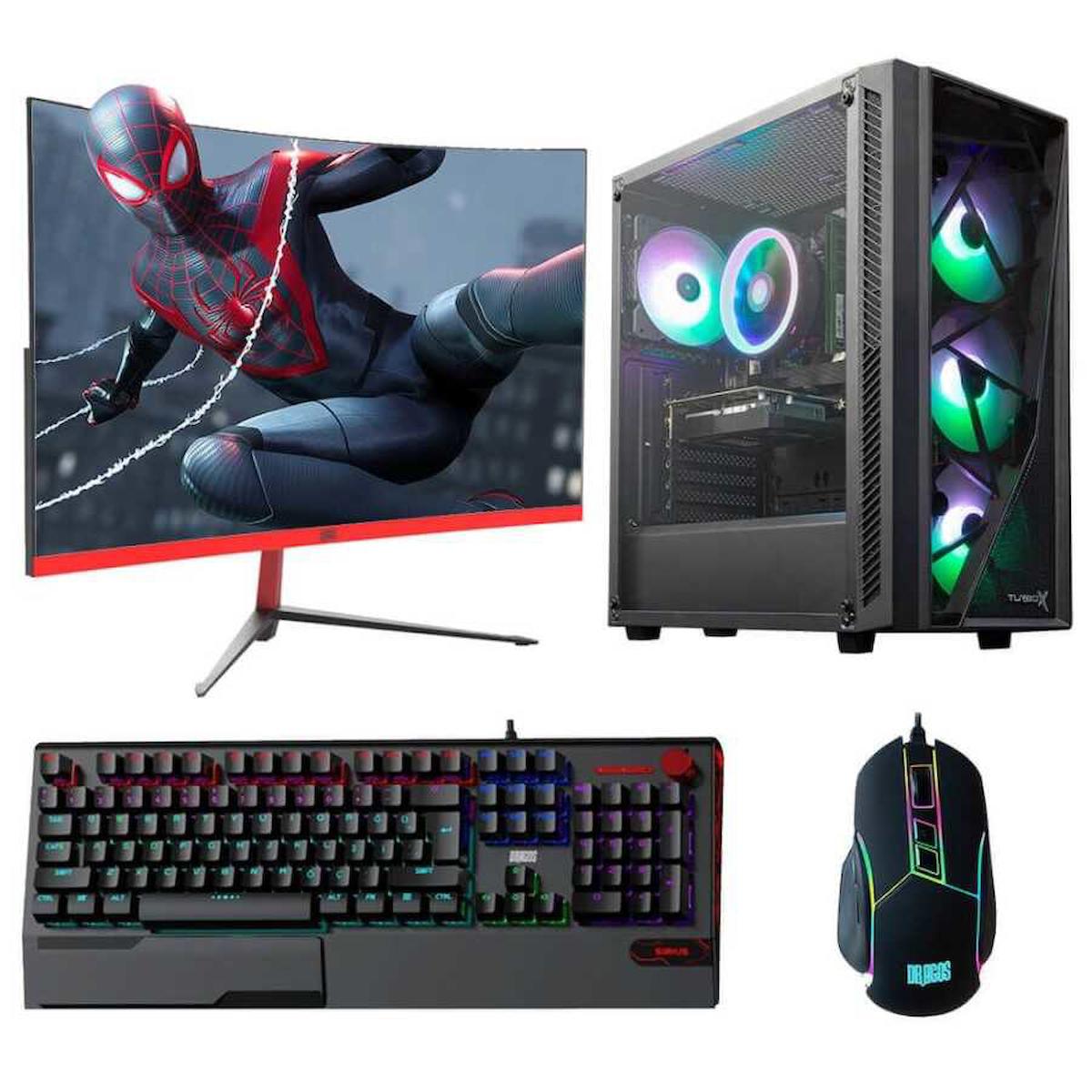 Dragos DRx2852 Harici GeForce GTX 1660 Super Ekran Kartlı AMD Ryzen 5500 16 GB DDR4 512 GB SSD 27 inç FULL HD FreeDos Masaüstü Oyuncu Bilgisayarı
