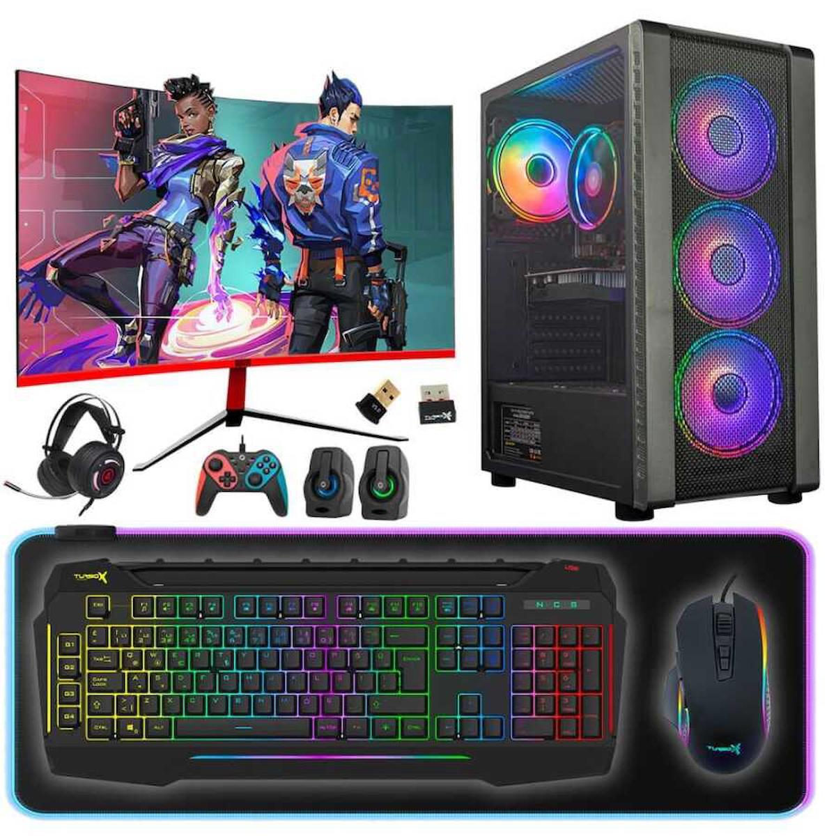 Dragos DRx3768 Harici GeForce GTX 1660 Super Ekran Kartlı Intel Core i5 10400F 16 GB DDR4 512 GB SSD 23.6 inç FULL HD FreeDos Masaüstü Oyuncu Bilgisayarı