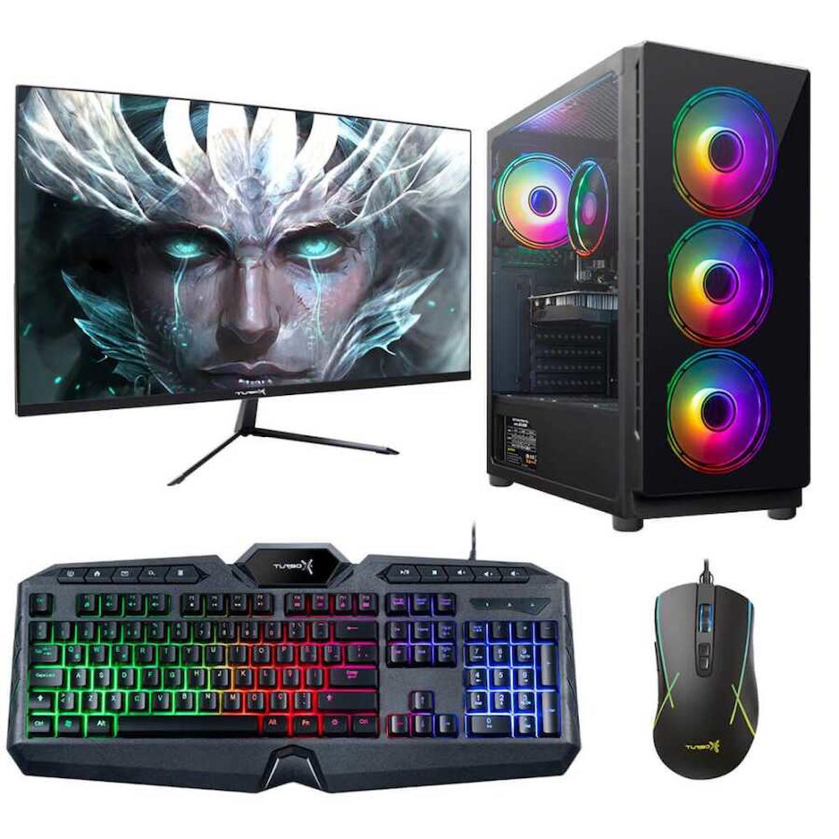 Turbox Tx179 Harici GeForce GT 740 Ekran Kartlı Intel Core i5 3470 16 GB DDR3 128 GB SSD 23.6 inç FULL HD FreeDos Masaüstü Oyuncu Bilgisayarı