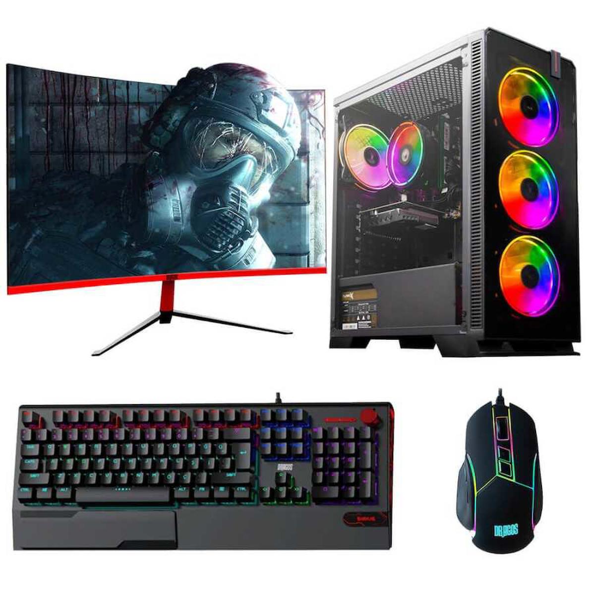 Dragos DRx2818 Harici GeForce GTX 1660 Super Ekran Kartlı Intel Core i7-12700F 16 GB DDR4 512 GB SSD 27 inç FULL HD FreeDos Masaüstü Oyuncu Bilgisayarı