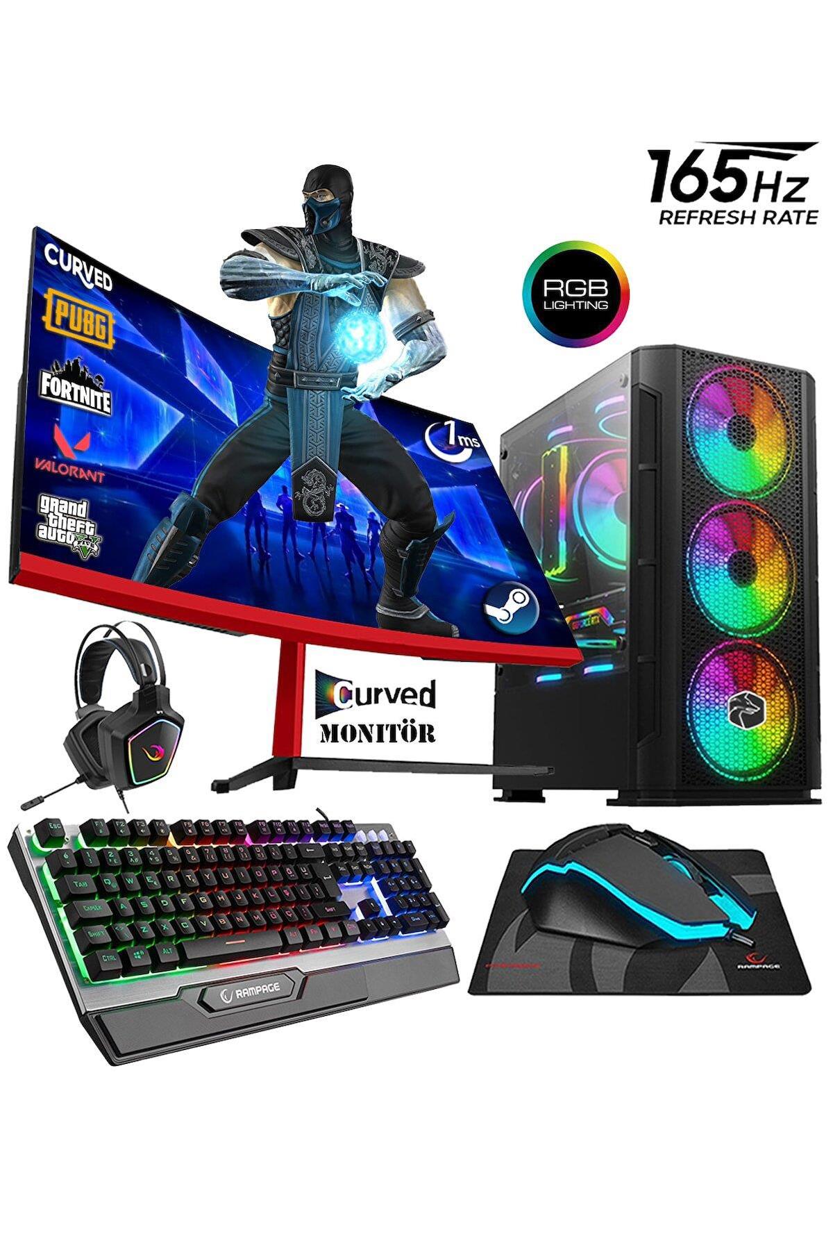 Zeiron Sp57 Harici GeForce GTX 1660 Ekran Kartlı Intel Core i5 10400F 16 GB DDR4 1 TB SSD 23.8 inç FULL HD FreeDos Masaüstü Oyuncu Bilgisayarı