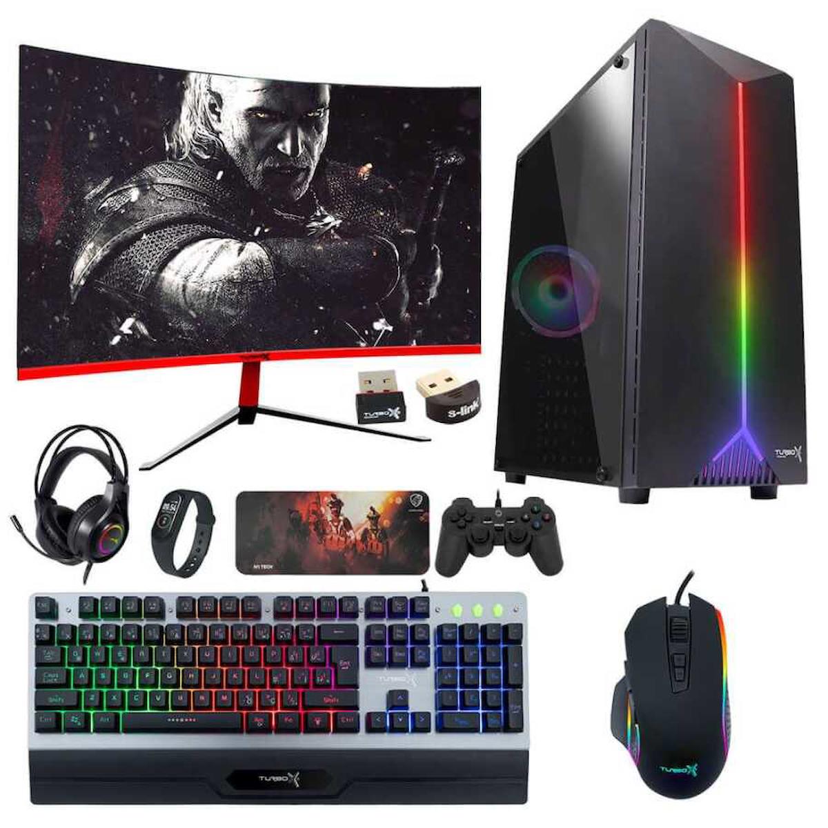 Turbox Tx2846 Harici GeForce GT 740 Ekran Kartlı Intel Core i5 2400 16 GB DDR3 512 GB SSD 23.6 inç FULL HD FreeDos Masaüstü Oyuncu Bilgisayarı