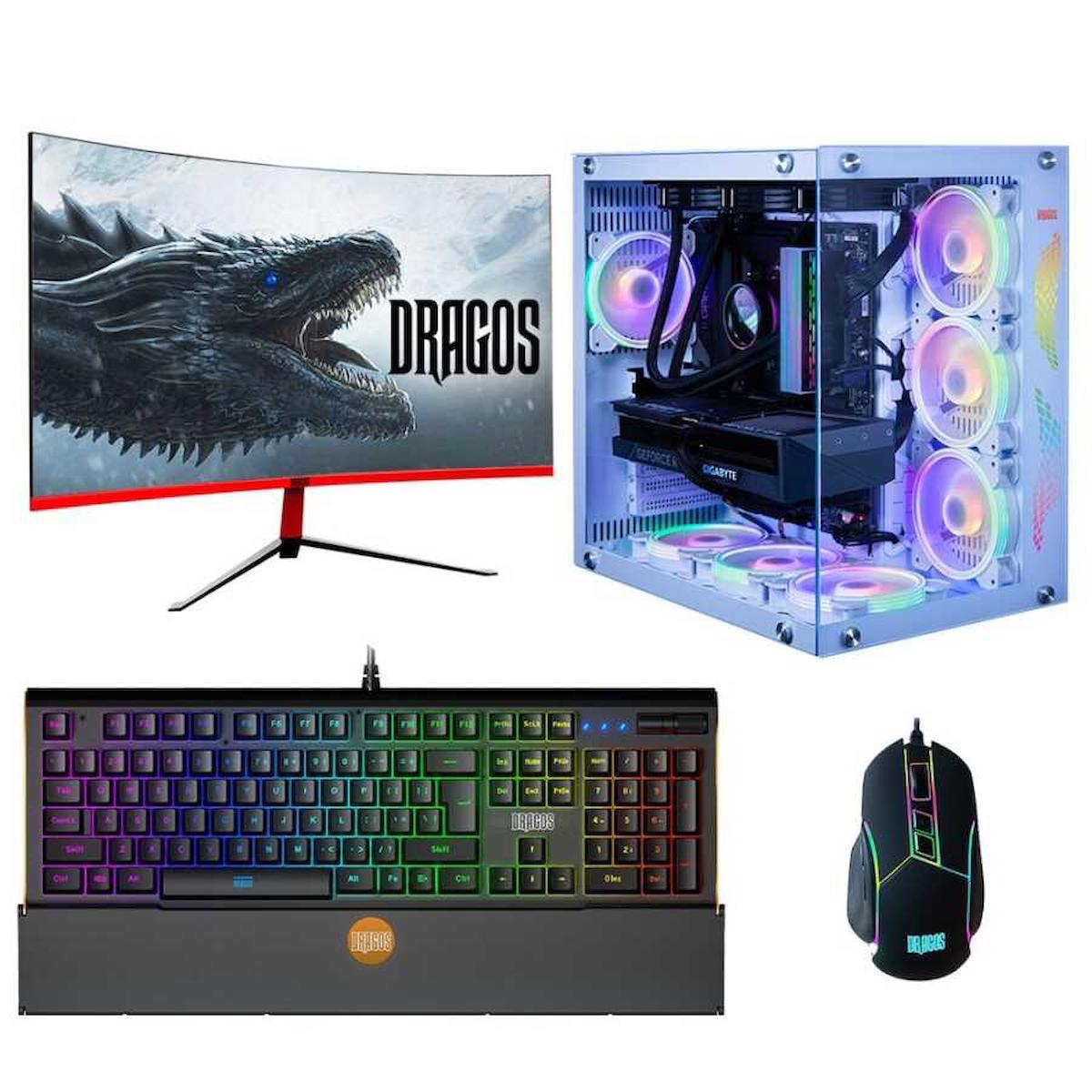 Dragos DRx2208 Harici GeForce RTX 3060 Ti Ekran Kartlı AMD Ryzen 5700X 16 GB DDR4 512 GB SSD 23.6 inç FULL HD FreeDos Masaüstü Oyuncu Bilgisayarı