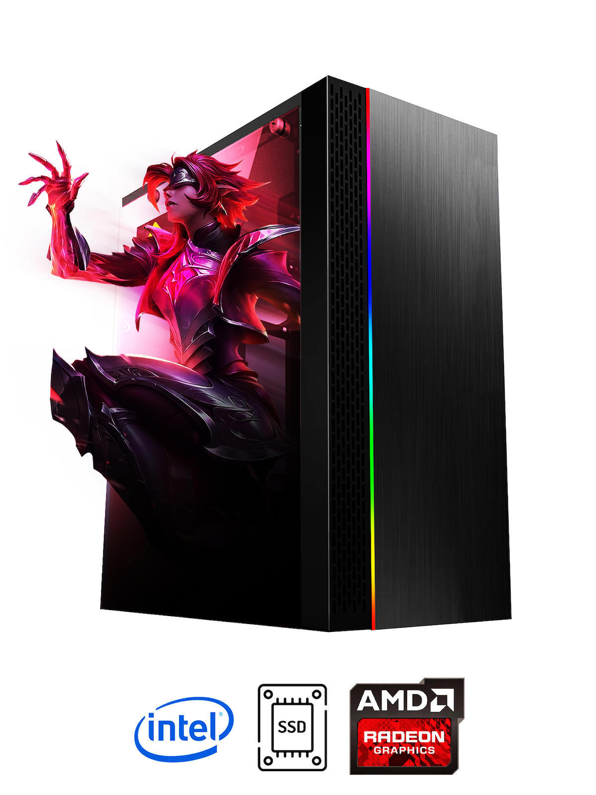 Ramtech DG212 Harici Radeon R7 240 Ekran Kartlı Intel Core i5 4570 8 GB DDR3 128 GB SSD FreeDos Masaüstü Oyuncu Bilgisayarı
