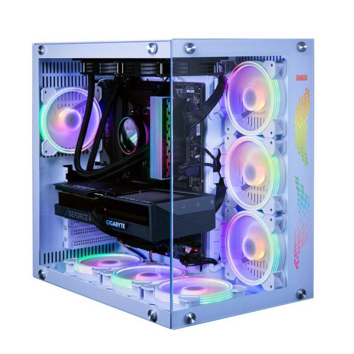 Dragos DRx4142 Harici GeForce RTX 3060 Ti Ekran Kartlı AMD Ryzen 7900X 16 GB DDR5 1 TB SSD FreeDos Masaüstü Oyuncu Bilgisayarı