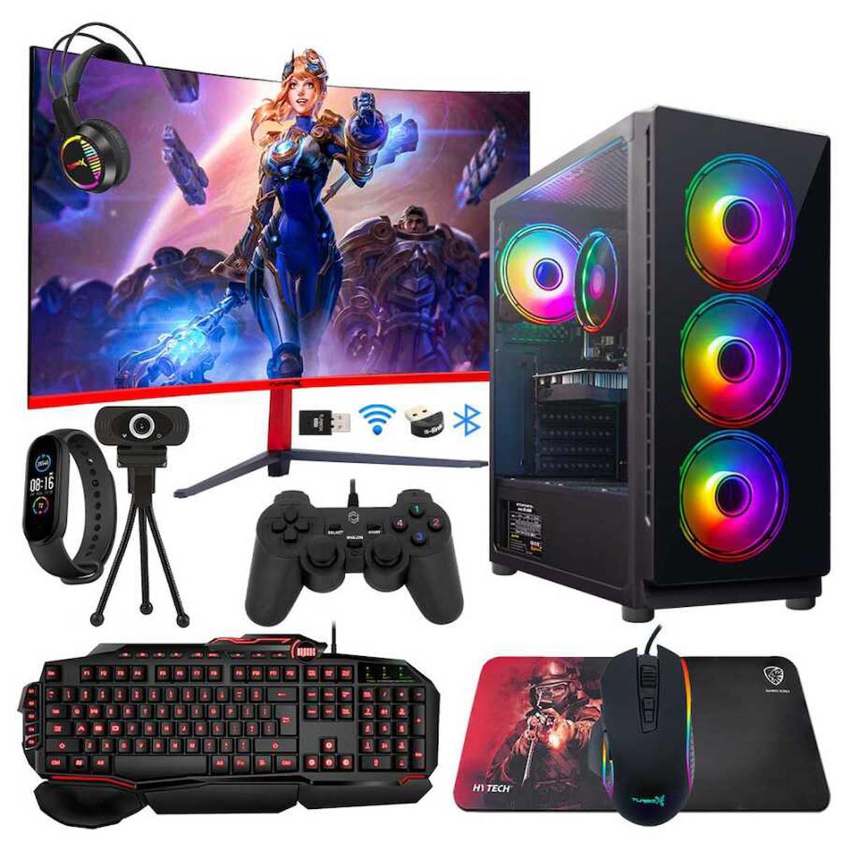 Turbox Tx1334 Harici GeForce GTX 750 Ti Ekran Kartlı Intel Core i5 4440 16 GB DDR3 256 GB SSD 23.6 inç FULL HD FreeDos Masaüstü Oyuncu Bilgisayarı