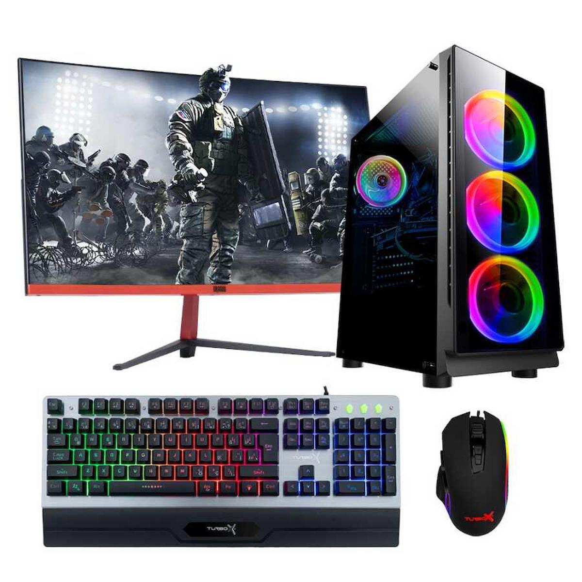 Turbox Tx949 Harici GeForce GT 740 Ekran Kartlı Intel Core i5 4440 16 GB DDR3 256 GB SSD 23.6 inç FULL HD FreeDos Masaüstü Oyuncu Bilgisayarı