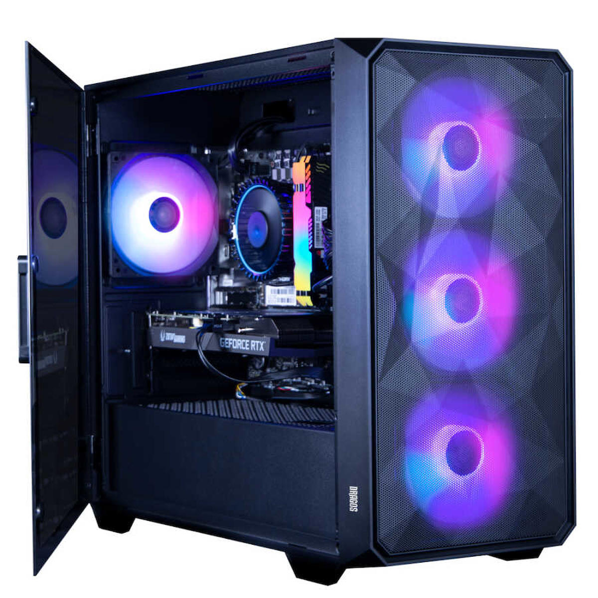 Dragos DRx6045 Harici GeForce RTX 2060 Ekran Kartlı AMD Ryzen 5500 16 GB DDR4 512 GB SSD 27 inç FULL HD FreeDos Masaüstü Oyuncu Bilgisayarı