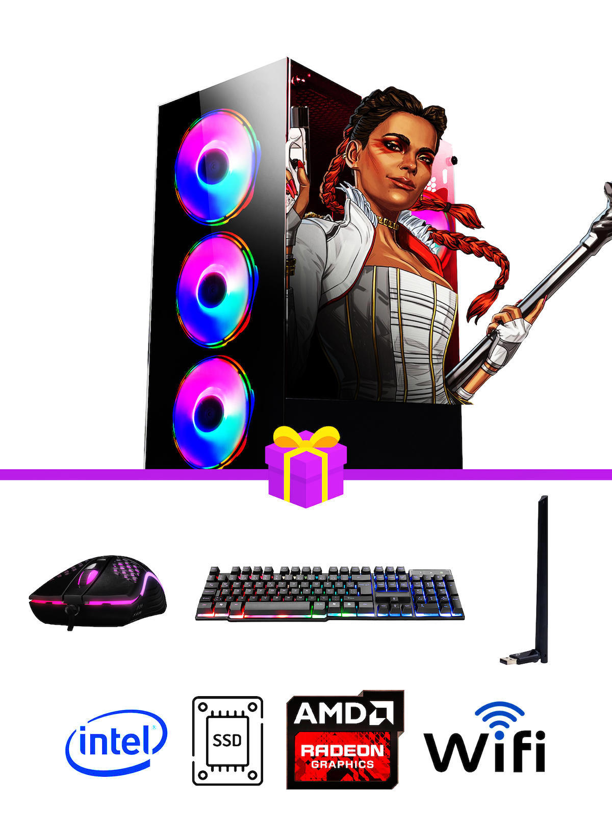 Ramtech Full Force FF425 Harici Radeon RX 580 Ekran Kartlı Intel Core i7-10700F 16 GB DDR4 256 GB SSD FreeDos Masaüstü Oyuncu Bilgisayarı