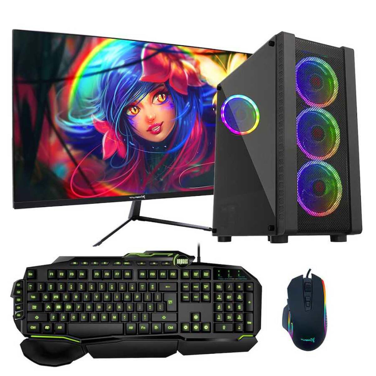 Dragos DRx837 Harici Radeon RX 550 Ekran Kartlı Intel Core i3 6100T 8 GB DDR4 256 GB SSD 23.6 inç FULL HD FreeDos Masaüstü Oyuncu Bilgisayarı