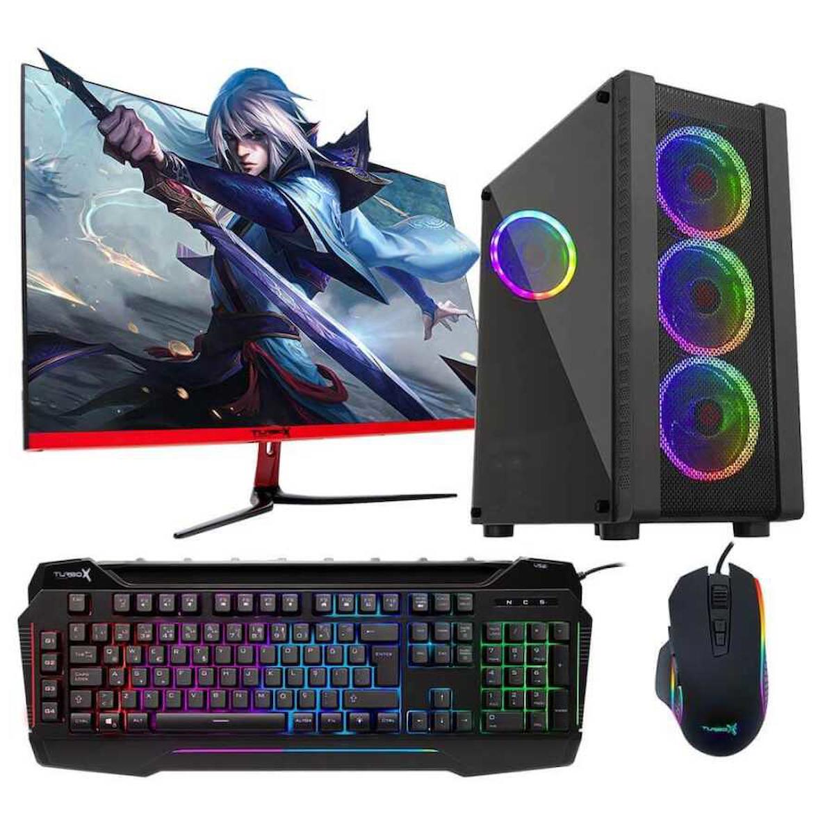 Turbox Tx1155 Harici GeForce GT 740 Ekran Kartlı Intel Core i5 3470 16 GB DDR3 256 GB SSD 27 inç FULL HD FreeDos Masaüstü Oyuncu Bilgisayarı
